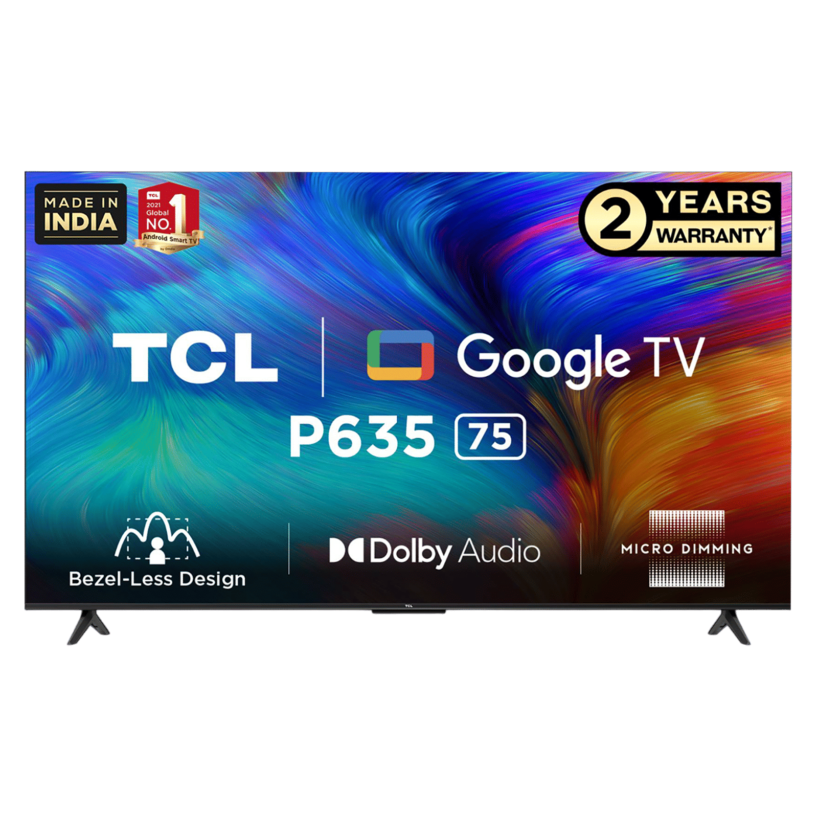 TCL P Series 190 cm (75 inch) 4K Ultra HD LED Android TV with Dolby Audio Digital Decoder TCL P Series 190 cm (75 inch) 4K Ultra HD LED Android TV with Dolby Audio Digital Decoder_1