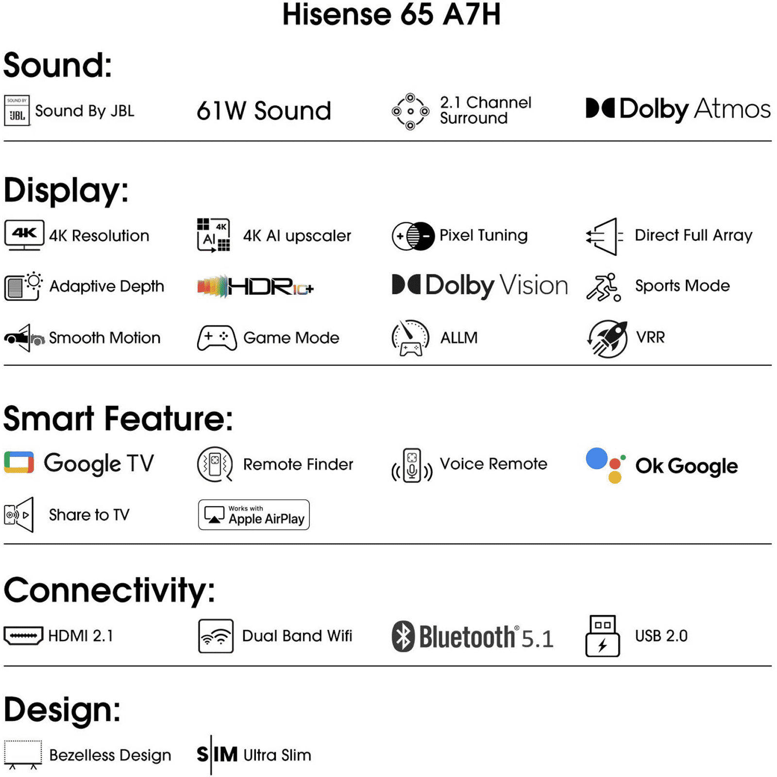 Hisense 65A7H 165 cm (65 inch) 4K Ultra HD LED Google TV with Dolby Vision & Dolby Atmos (2022 model)_11
