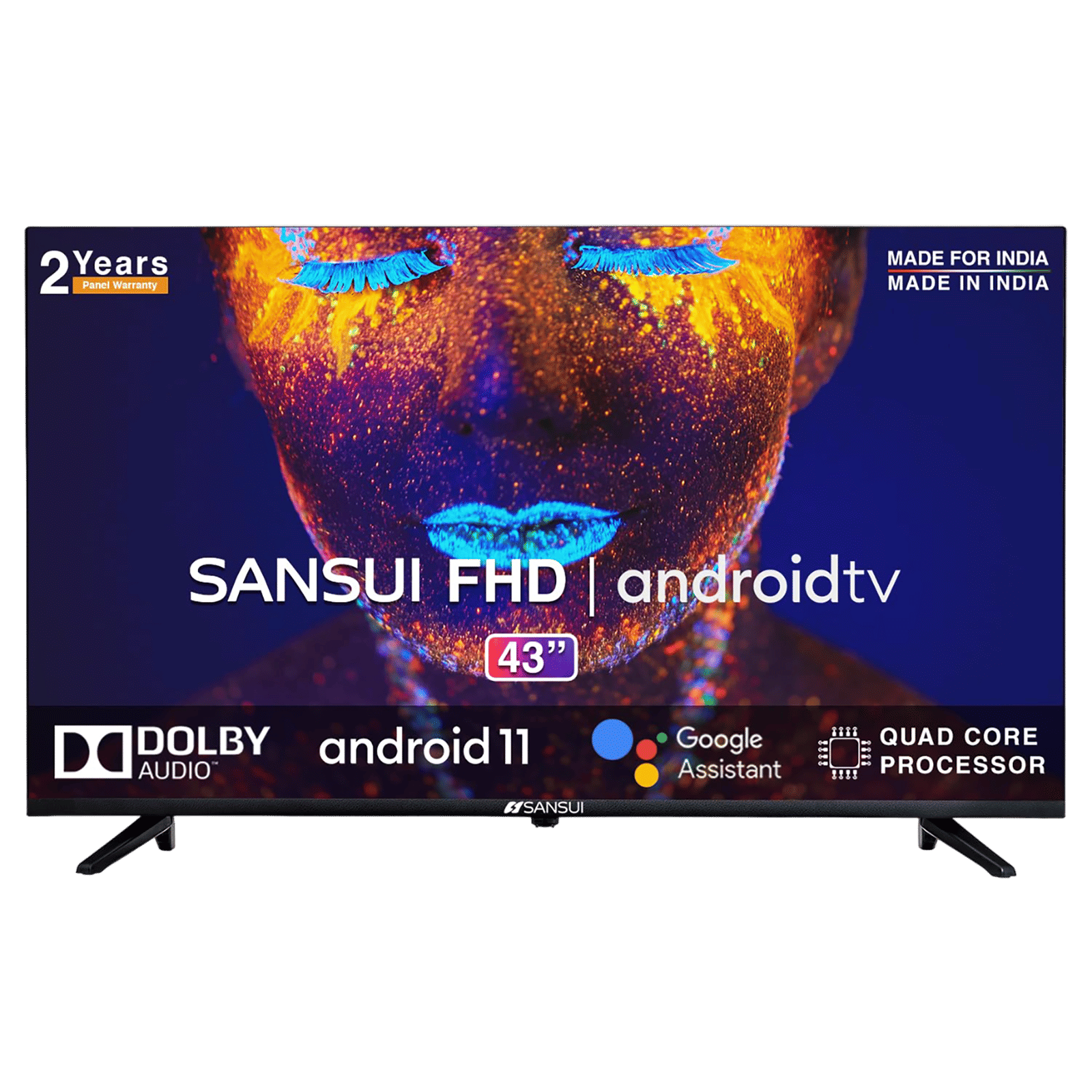 SANSUI 109 cm (43 inch) Full HD Smart Android TV with Dolby Audio (2021 model) SANSUI 109 cm (43 inch) Full HD Smart Android TV with Dolby Audio (2021 model)_1