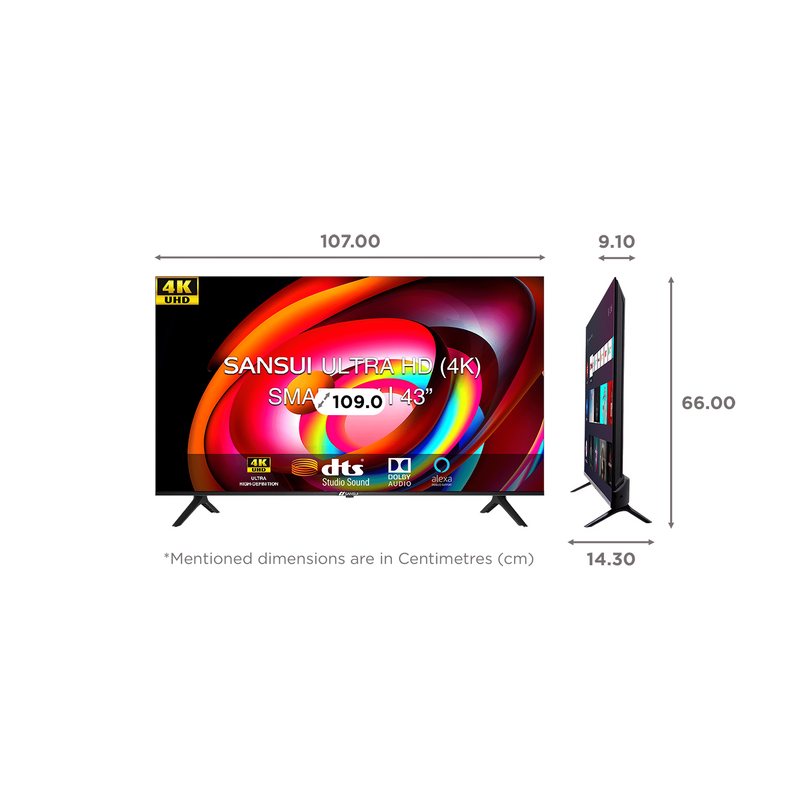 SANSUI 109 cm (43 inch) 4K Ultra HD LED Android TV with Dolby Atmos (2022 model)_2