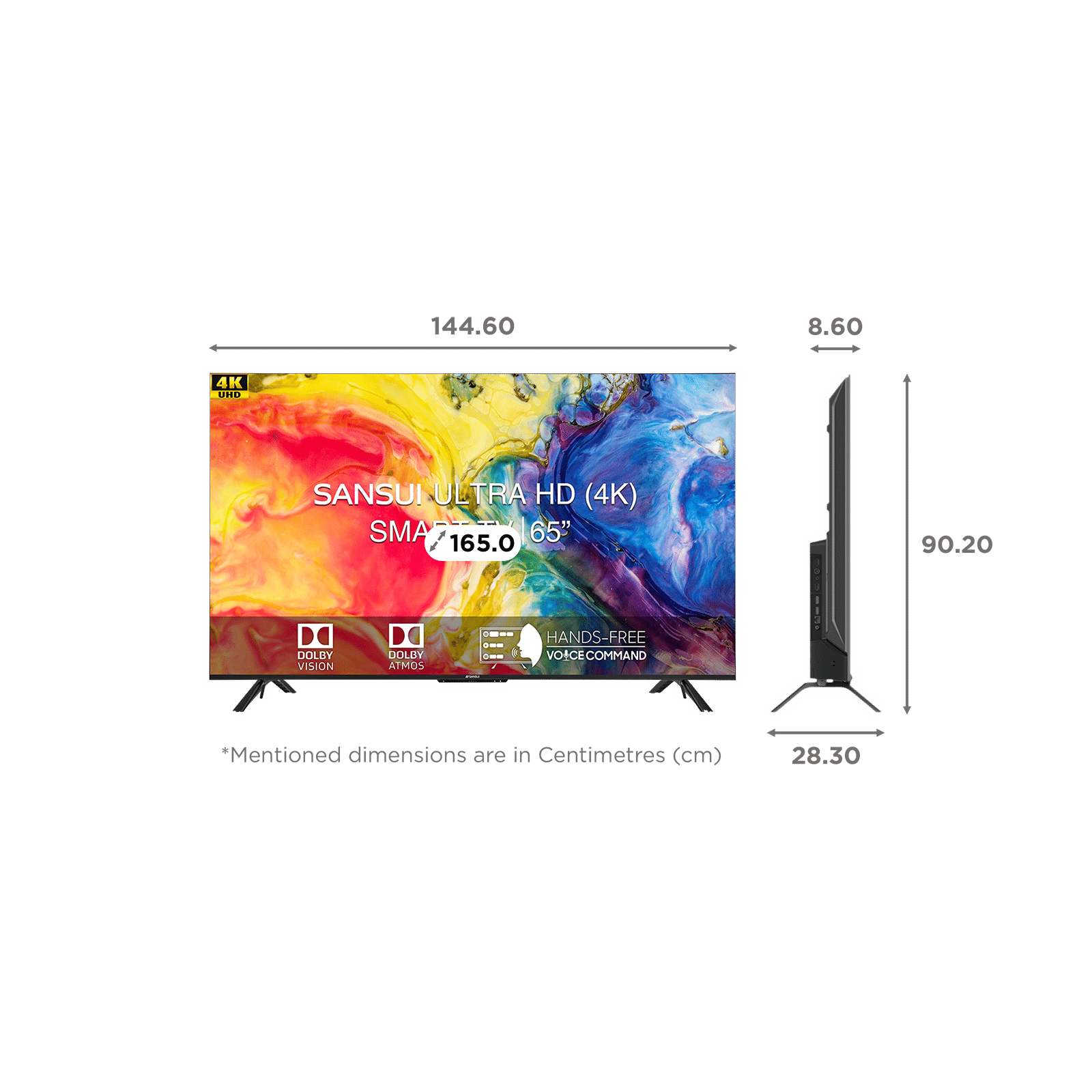 SANSUI 165 cm (65 inch) 4K Ultra HD LED Android TV with Dolby Atmos (2022 model) SANSUI 165 cm (65 inch) 4K Ultra HD LED Android TV with Dolby Atmos (2022 model)_2