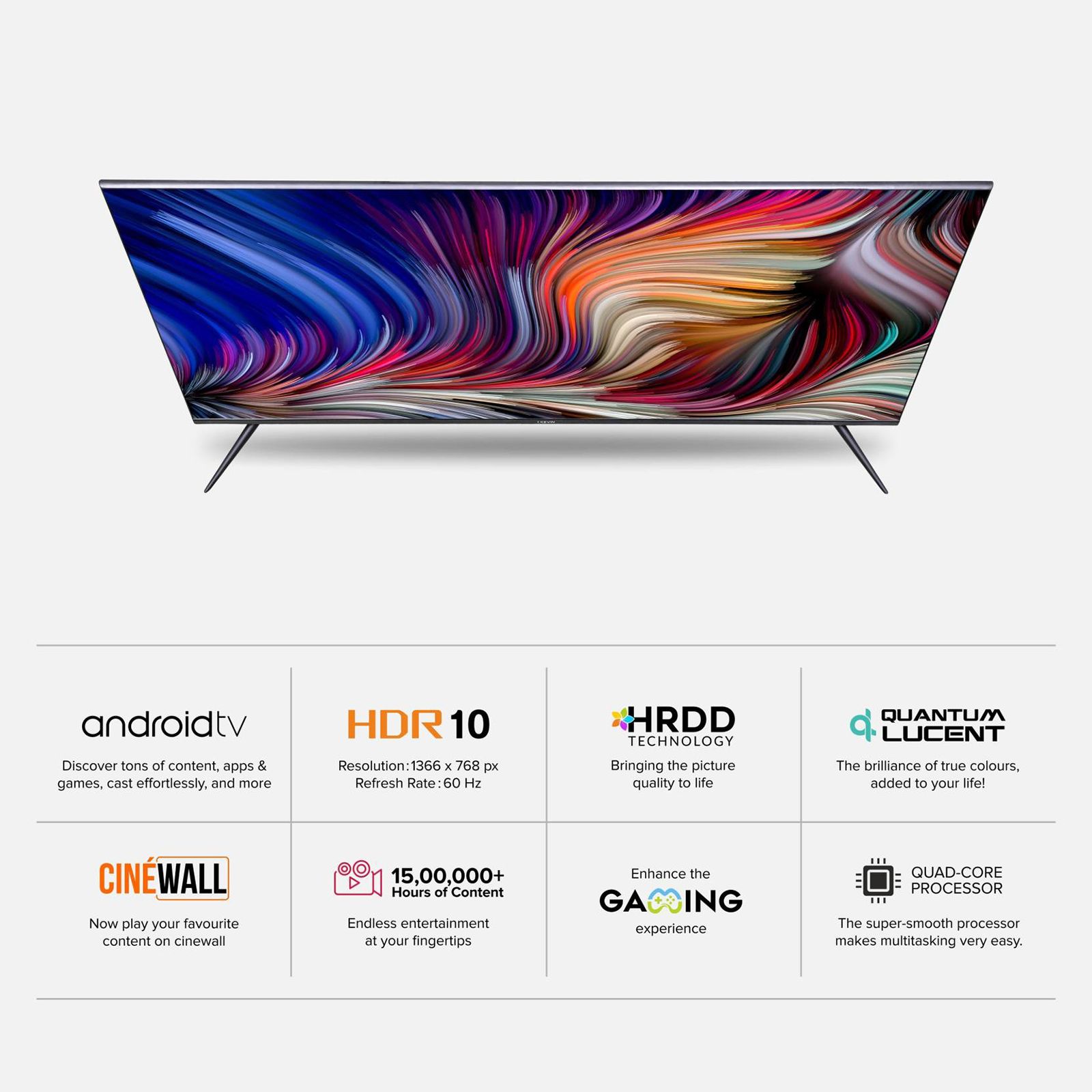 Kevin Frameless Series 80 cm (32 inch) HD Ready LED Smart Android TV with Mali 400MP2 Picture Processor (2022 model)_9