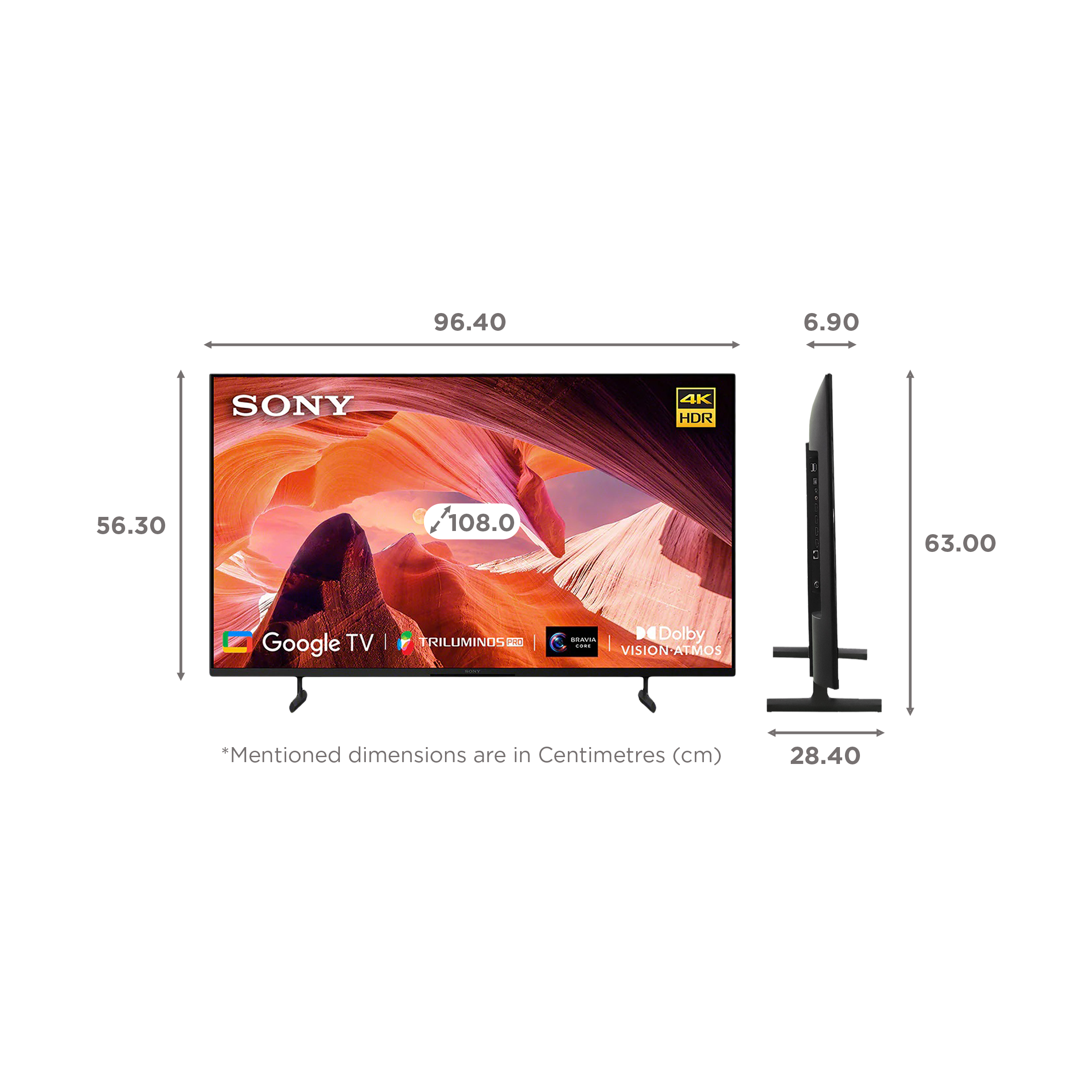 SONY X80L 109 cm (43 inch) 4K Ultra HD LED Google TV with X-Reality PRO (2023 model) SONY X80L 109 cm (43 inch) 4K Ultra HD LED Google TV with X-Reality PRO (2023 model)_2