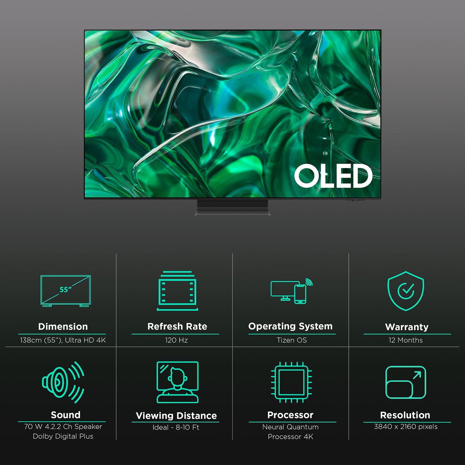 SAMSUNG 9 Series 138 cm (55 inch) OLED 4K Ultra HD Tizen TV with Dolby Digital Plus_3