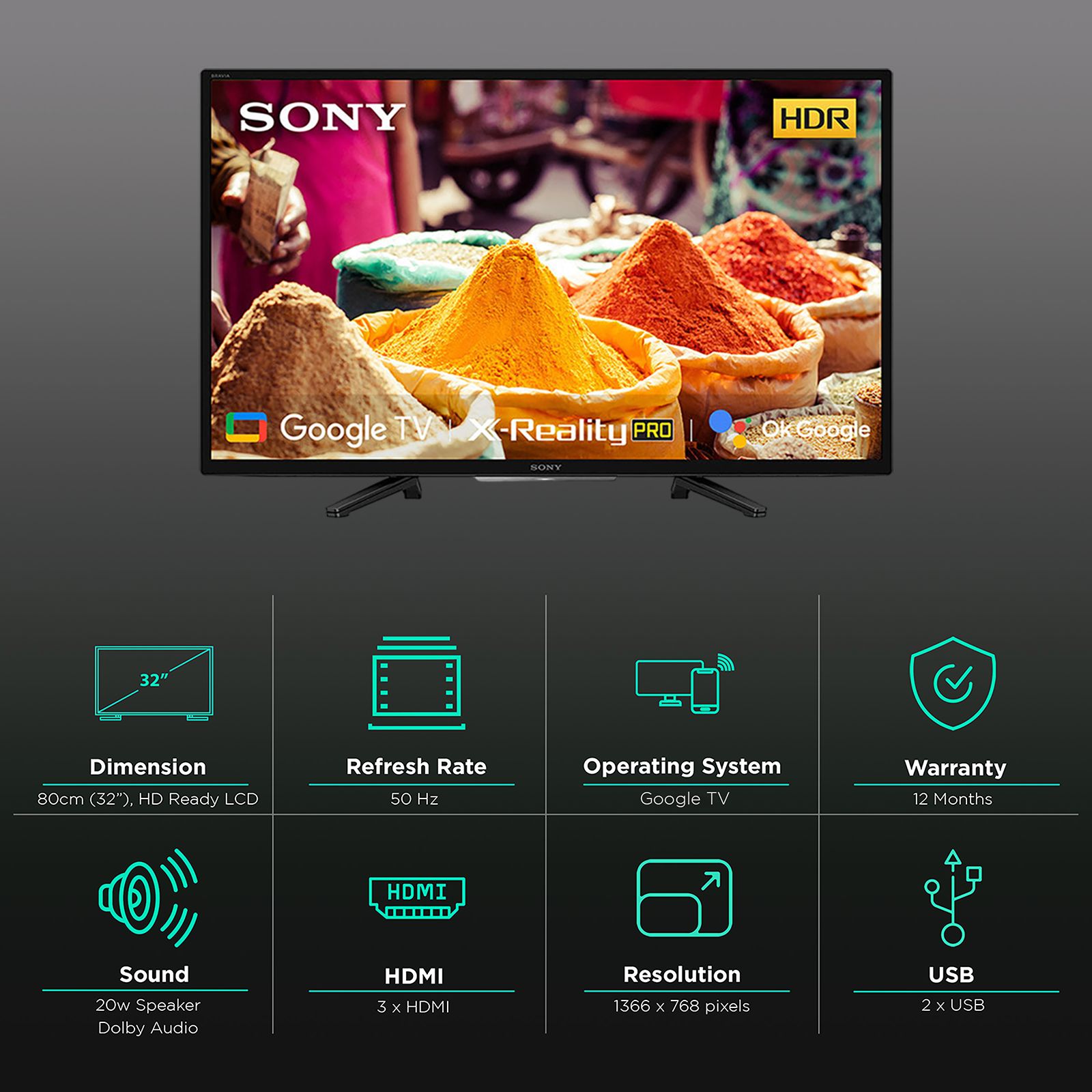 SONY Bravia 80 cm (32 inch) HD Ready LED Smart Google TV with Built in Alexa (2022 model) SONY Bravia 80 cm (32 inch) HD Ready LED Smart Google TV with Built in Alexa (2022 model)_2