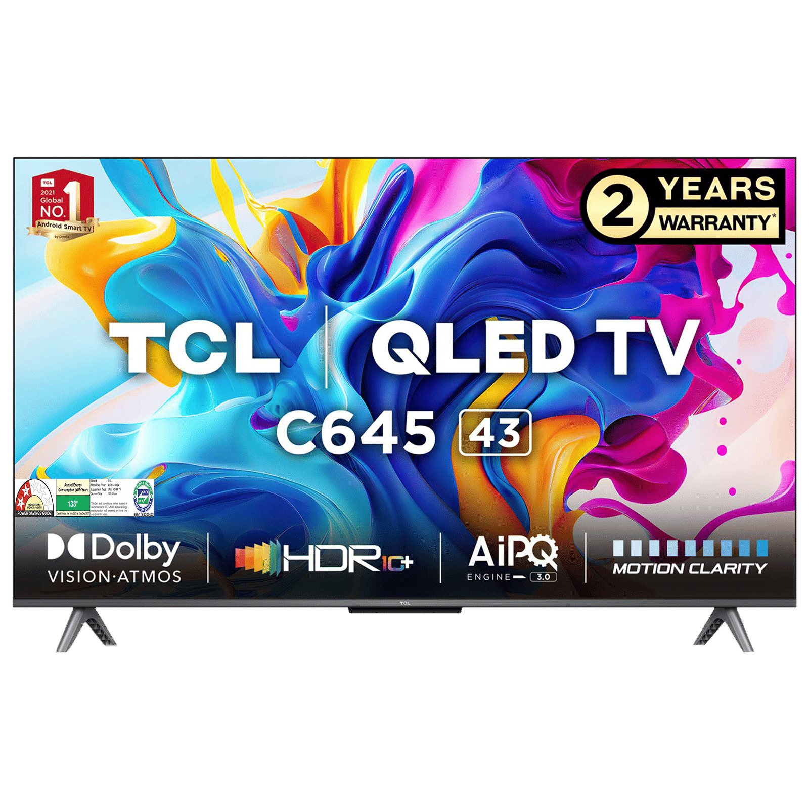 TCL C645 109 cm (43 inch) QLED 4K Ultra HD Google TV with Dolby Audio (2023 model) TCL C645 109 cm (43 inch) QLED 4K Ultra HD Google TV with Dolby Audio (2023 model)_1