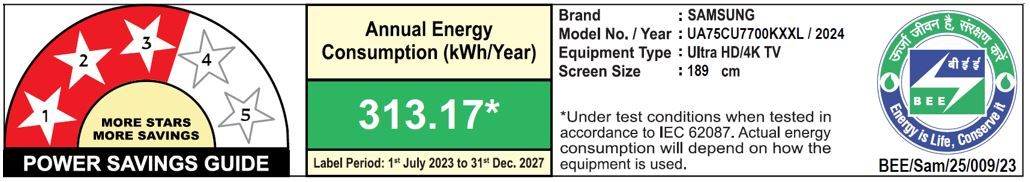 SAMSUNG Series 7 190 cm (75 inch) 4K Ultra HD LED Tizen TV with Crystal Processor (2023 model) SAMSUNG Series 7 190 cm (75 inch) 4K Ultra HD LED Tizen TV with Crystal Processor (2023 model)_4