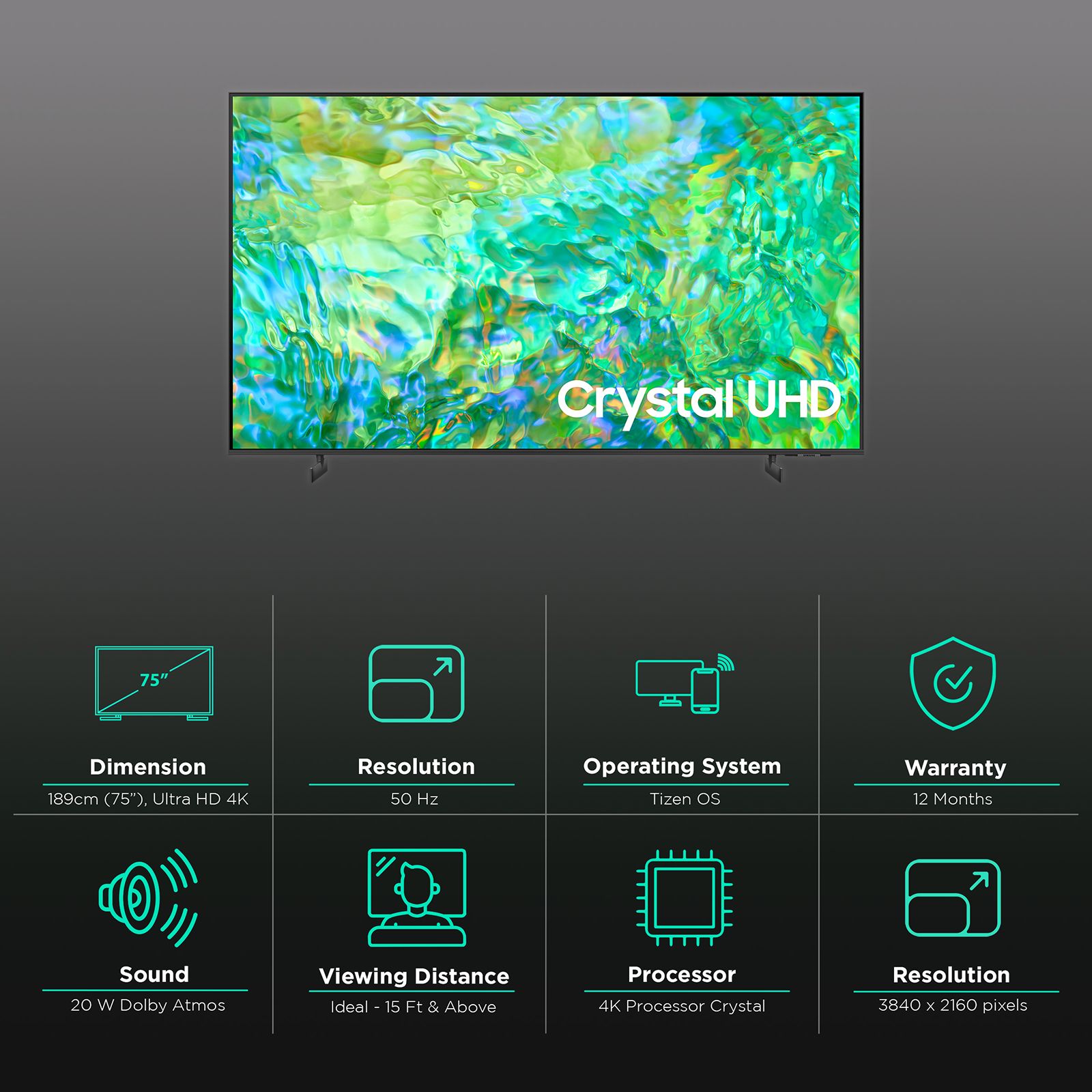 SAMSUNG 8 Series 190 cm (75 inch) 4K UHD Smart Tizen TV with Built- in Alexa (2023 model) SAMSUNG 8 Series 190 cm (75 inch) 4K UHD Smart Tizen TV with Built- in Alexa (2023 model)_3