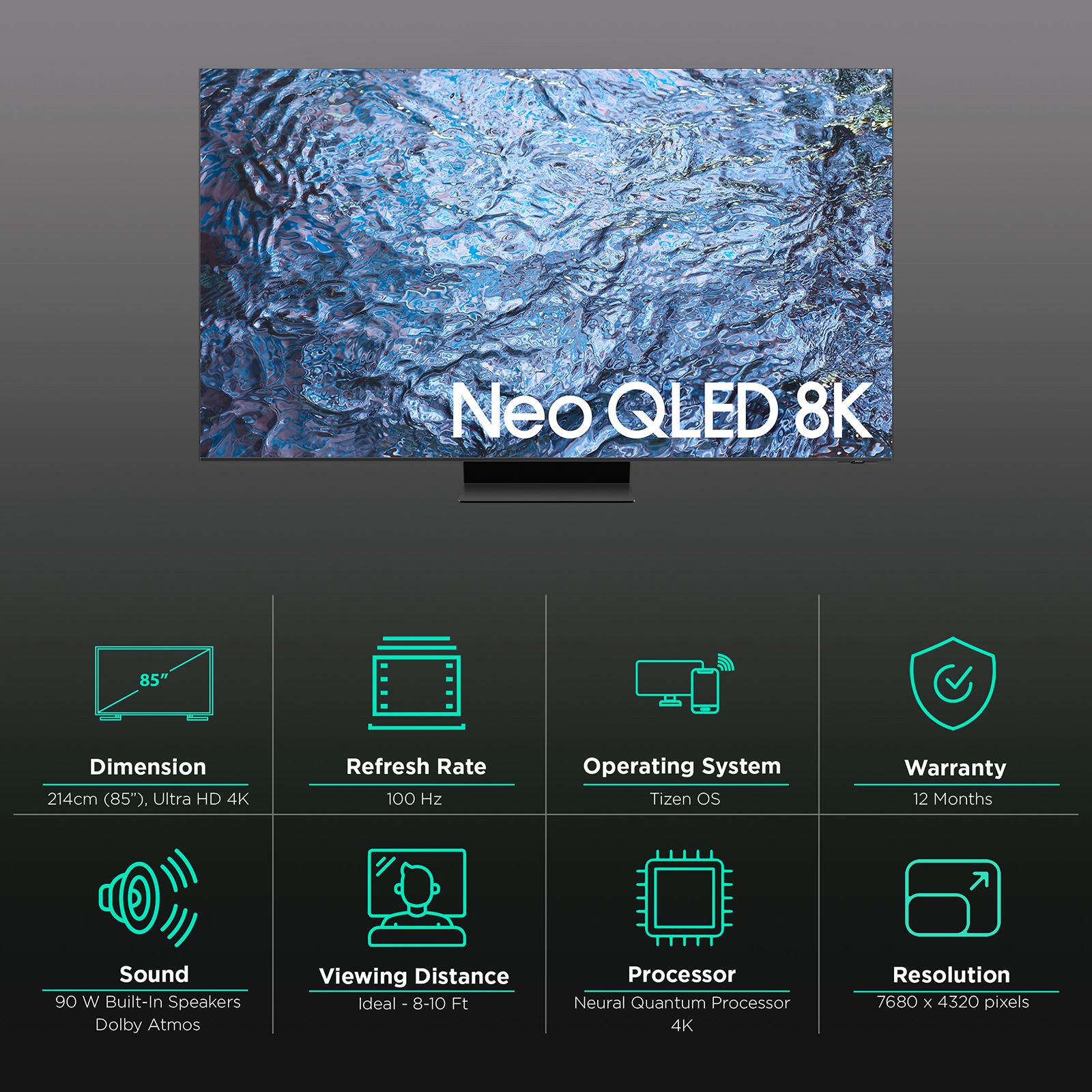 SAMSUNG 215 cm (85 inch) QLED 4K Ultra HD Tizen TV with Neural Quantum Processor SAMSUNG 215 cm (85 inch) QLED 4K Ultra HD Tizen TV with Neural Quantum Processor_3