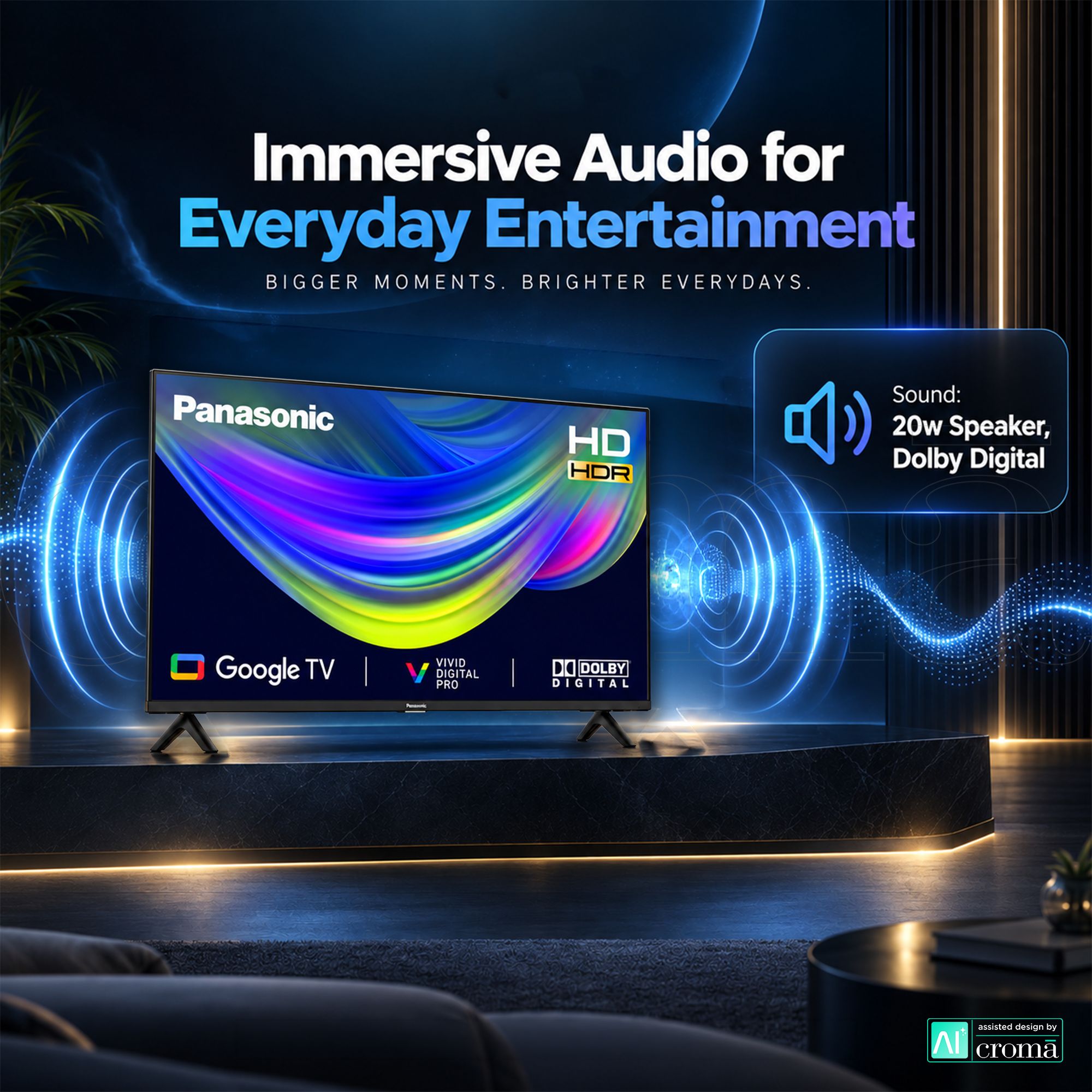 Panasonic MS Series 80 cm (32 inch) HD LED Smart Google TV with Dolby Digital Audio_6