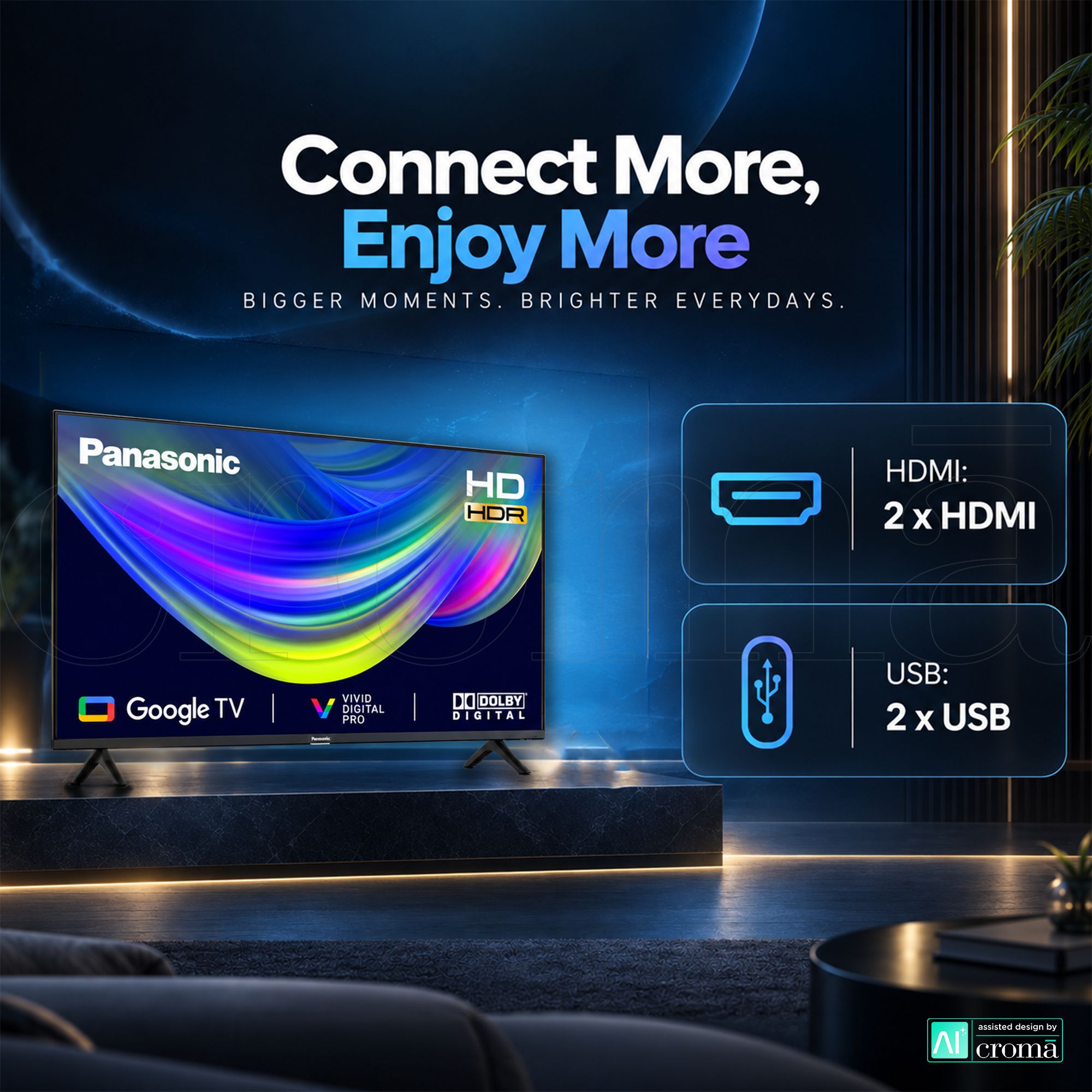 Panasonic MS Series 80 cm (32 inch) HD LED Smart Google TV with Dolby Digital Audio_7