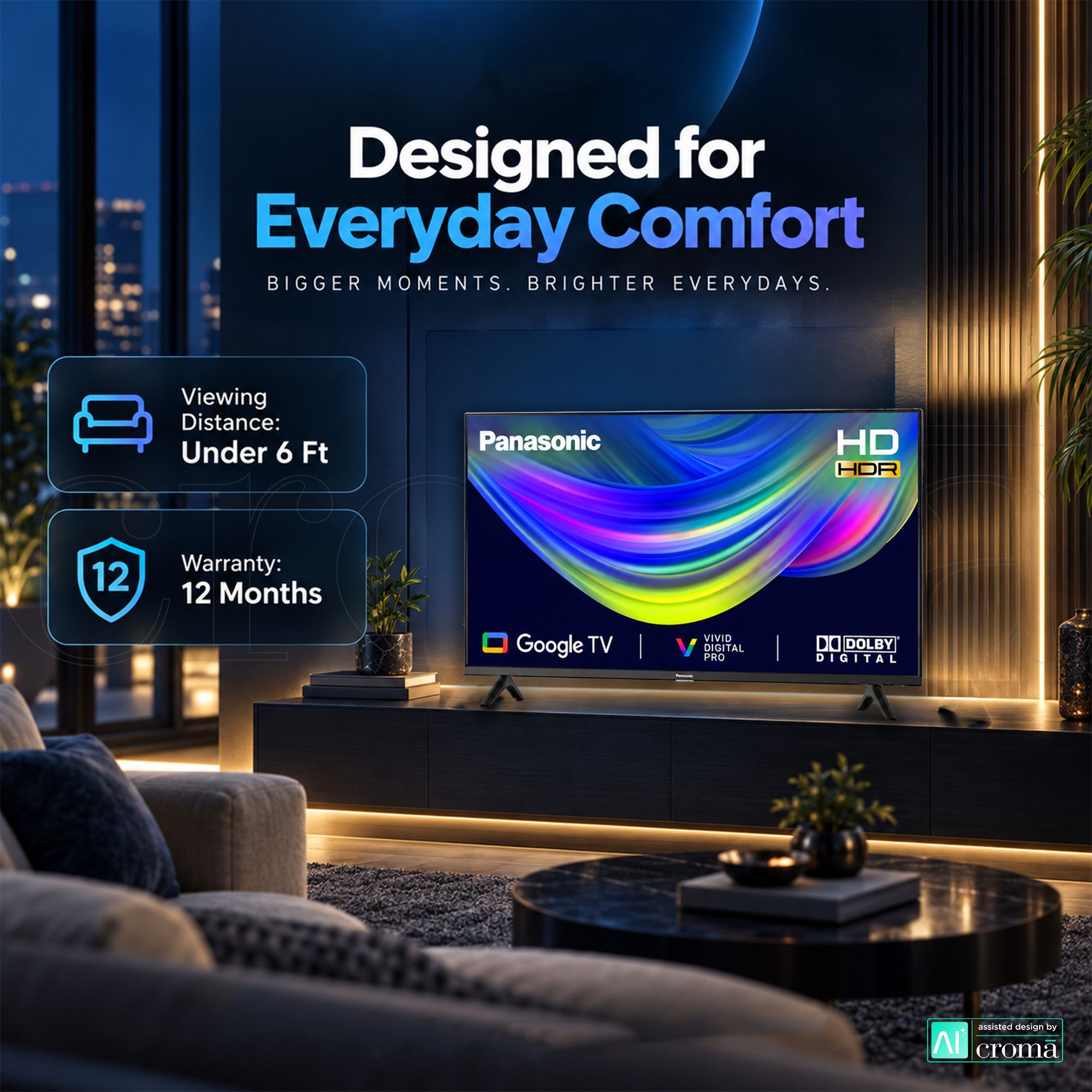 Panasonic MS Series 80 cm (32 inch) HD LED Smart Google TV with Dolby Digital Audio_8