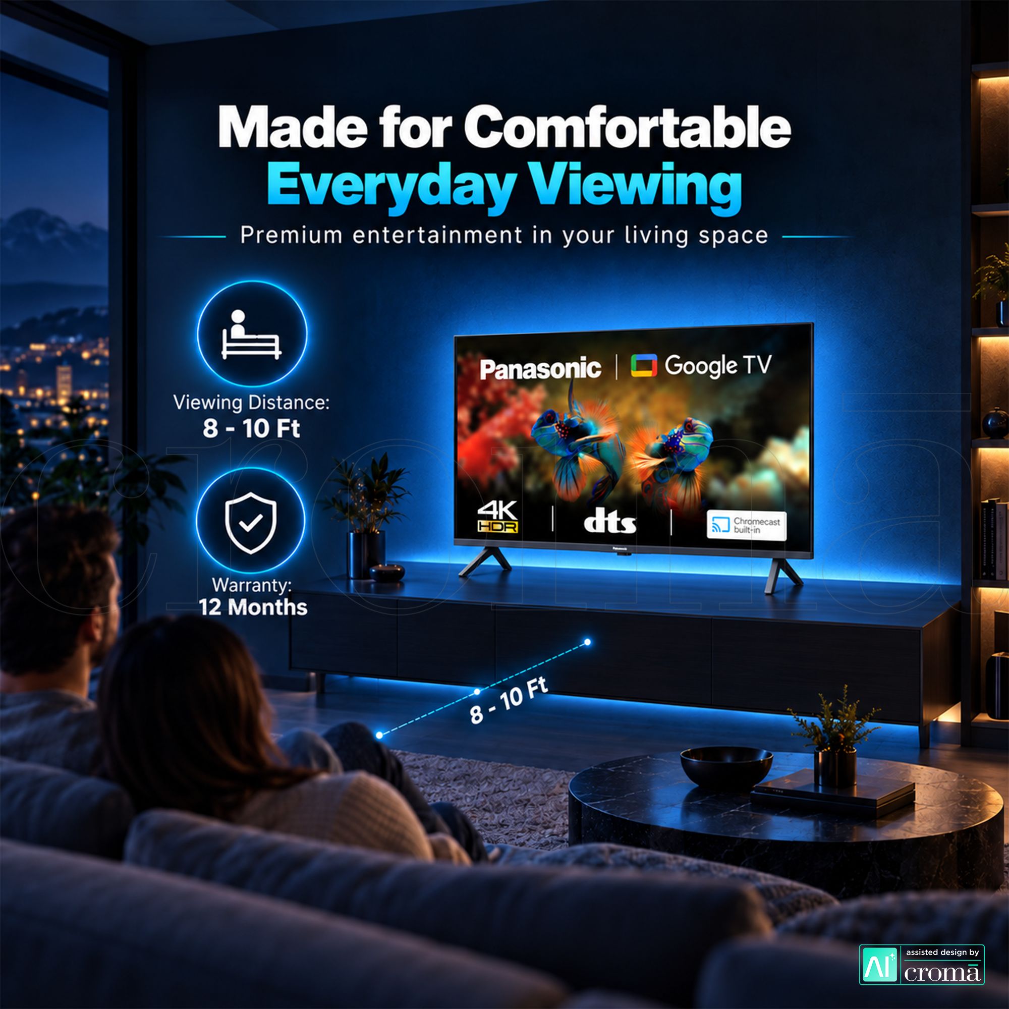 Panasonic MX Series 109 cm (43 inch) 4K Ultra HD LED Google TV with Audio Booster Plus Speaker Panasonic MX Series 109 cm (43 inch) 4K Ultra HD LED Google TV with Audio Booster Plus Speaker_8