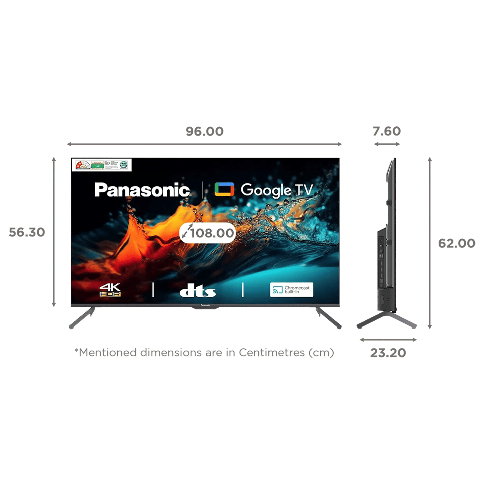 Panasonic MX Series 109 cm (43 inch) 4K Ultra HD LED Google TV with Google Assistant Panasonic MX Series 109 cm (43 inch) 4K Ultra HD LED Google TV with Google Assistant_2