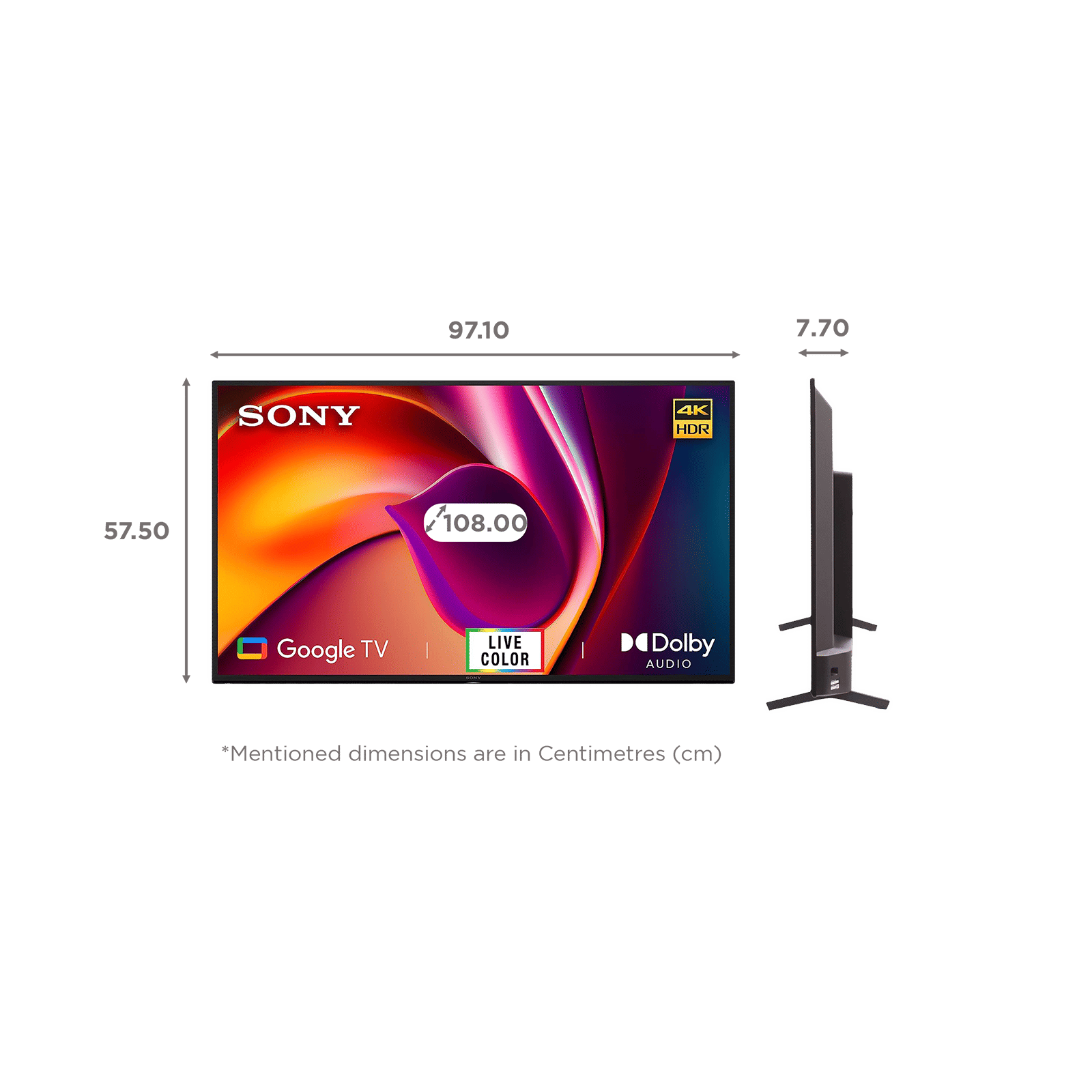 SONY X64L 109 cm (43 inch) 4K Ultra HD LED Google TV with High Dynamic Range (2023 Model)_2