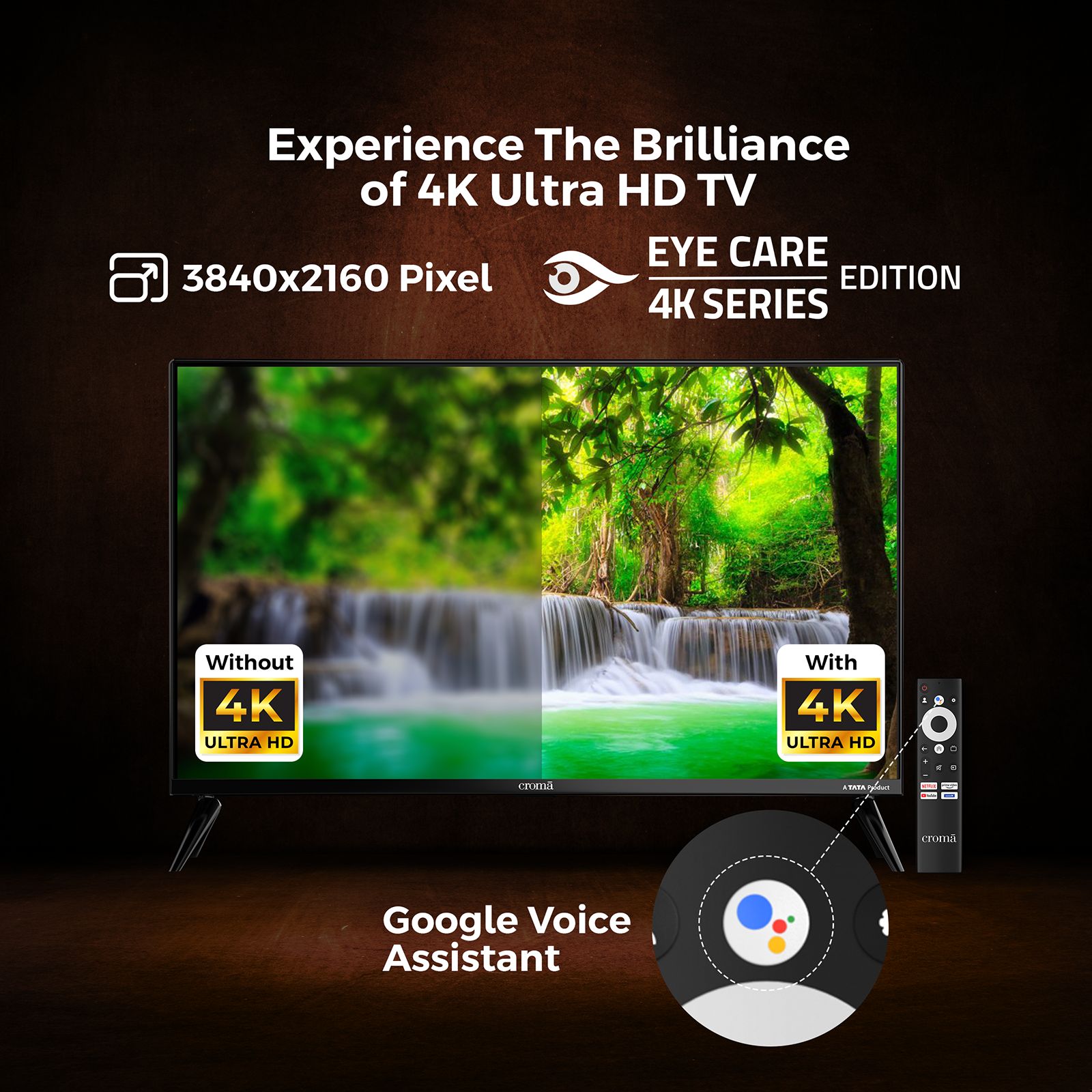 Croma 109 cm (43 inch) 4K Ultra HD LED Google TV with Google Voice Assistant Croma 109 cm (43 inch) 4K Ultra HD LED Google TV with Google Voice Assistant_10