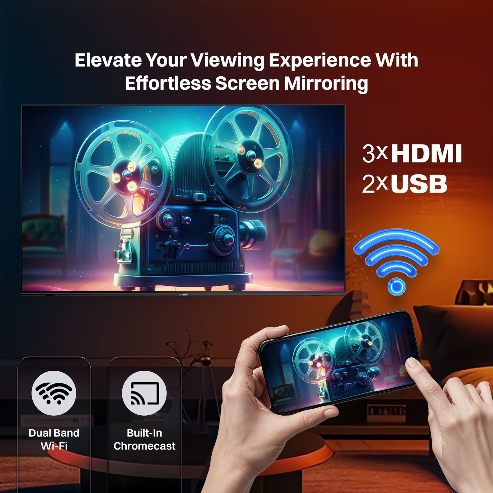 Croma 127 cm (50 inch) 4K Ultra HD LED Google TV with Bezel Less Display Croma 127 cm (50 inch) 4K Ultra HD LED Google TV with Bezel Less Display_13