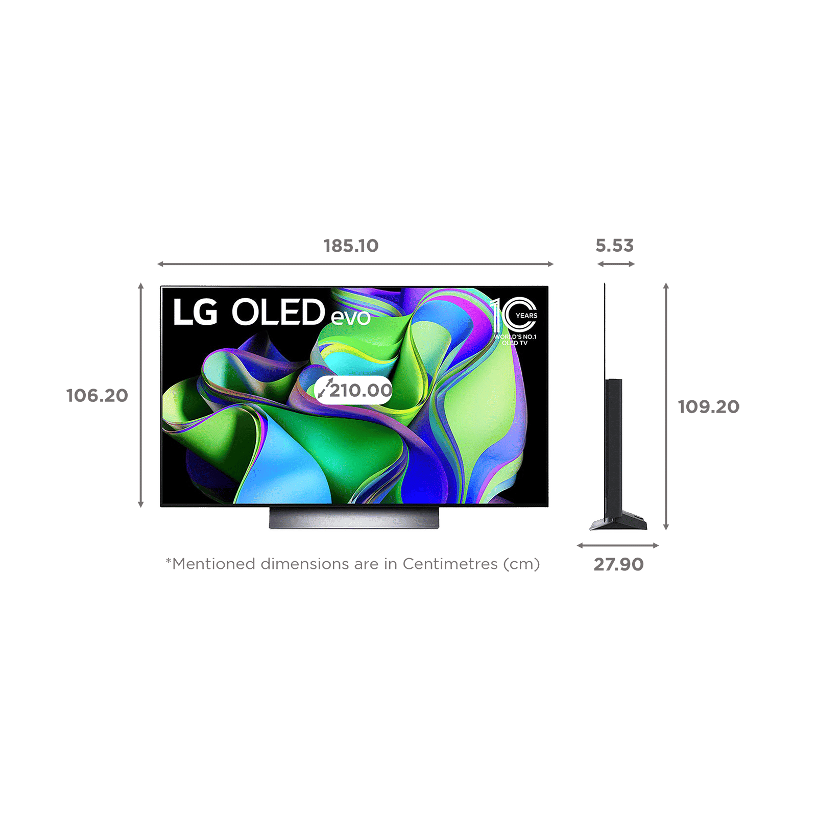 LG C3 210 cm (83 inch) OLED 4K Ultra HD WebOS TV with AI Processor 4K Gen6_2