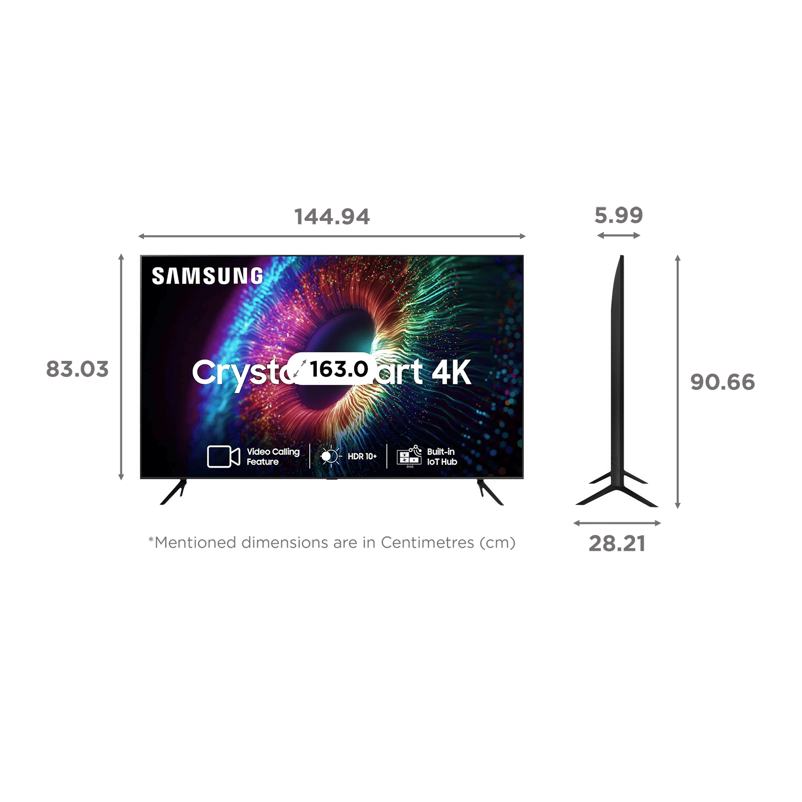 SAMSUNG Crystal 4K iSmart 165 cm (65 inch) 4K Ultra HD LED Tizen TV with Crystal Processor 4K_2