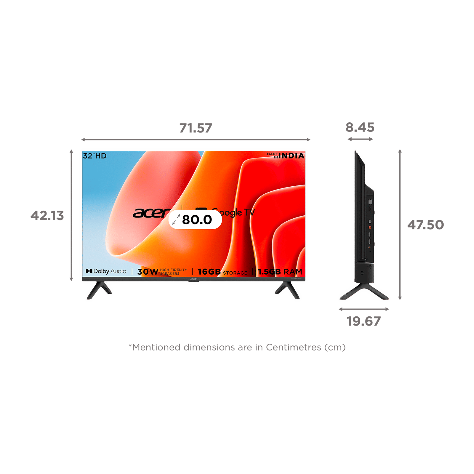 acer I Series 80 cm (32 inch) HD Ready LED Smart Google TV with Dolby Audio (2023 model) acer I Series 80 cm (32 inch) HD Ready LED Smart Google TV with Dolby Audio (2023 model)_2