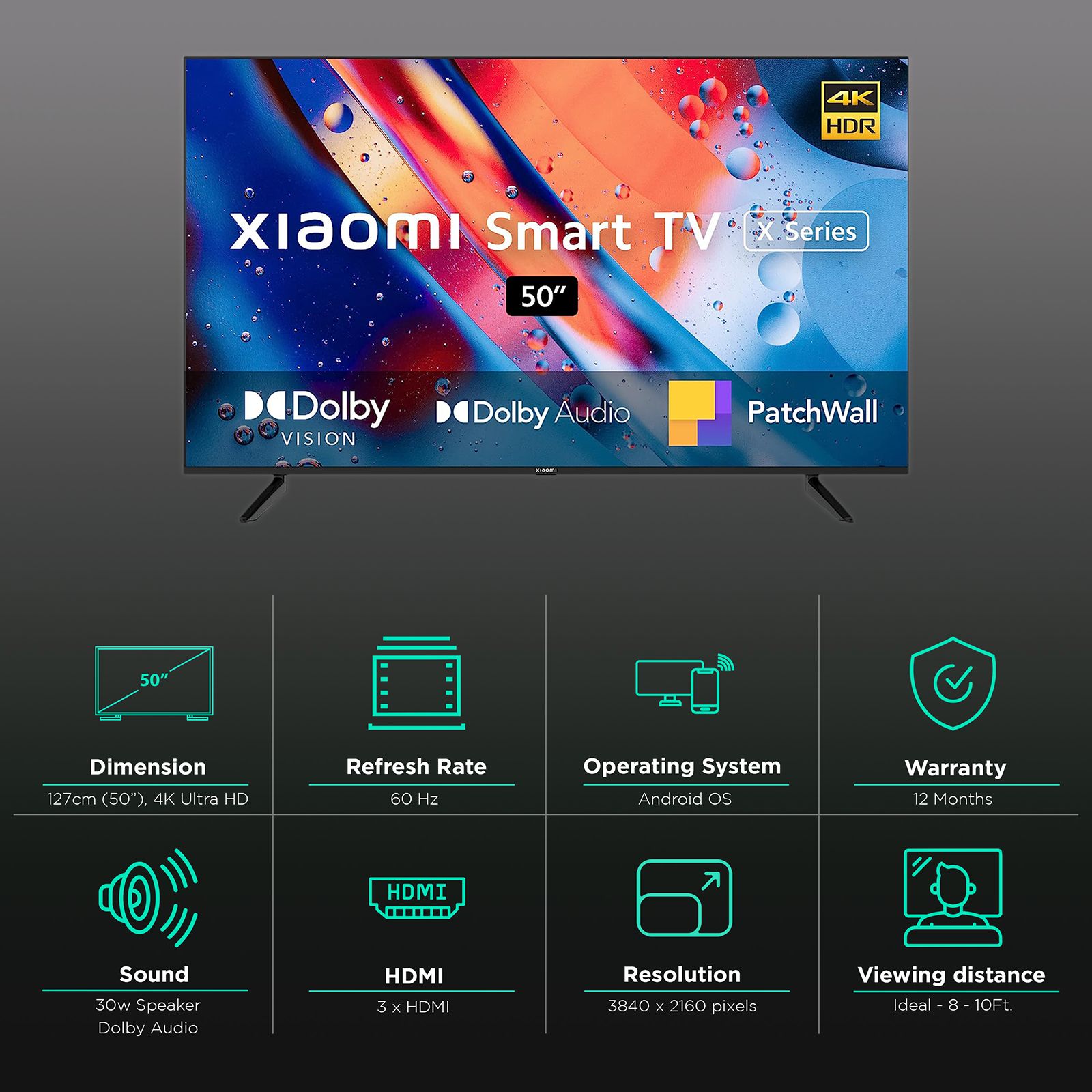 Xiaomi X Series 127 cm (50 inch) 4K Ultra HD LED Android TV with Dolby Audio (2023 model)_2