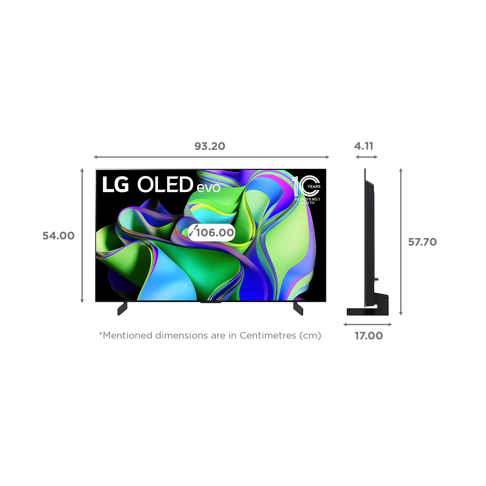 LG evo C3 106 cm (42 inch) OLED 4K Ultra HD WebOS TV with Dolby Vision and Dolby Atmos (2023 model) LG evo C3 106 cm (42 inch) OLED 4K Ultra HD WebOS TV with Dolby Vision and Dolby Atmos (2023 model)_2