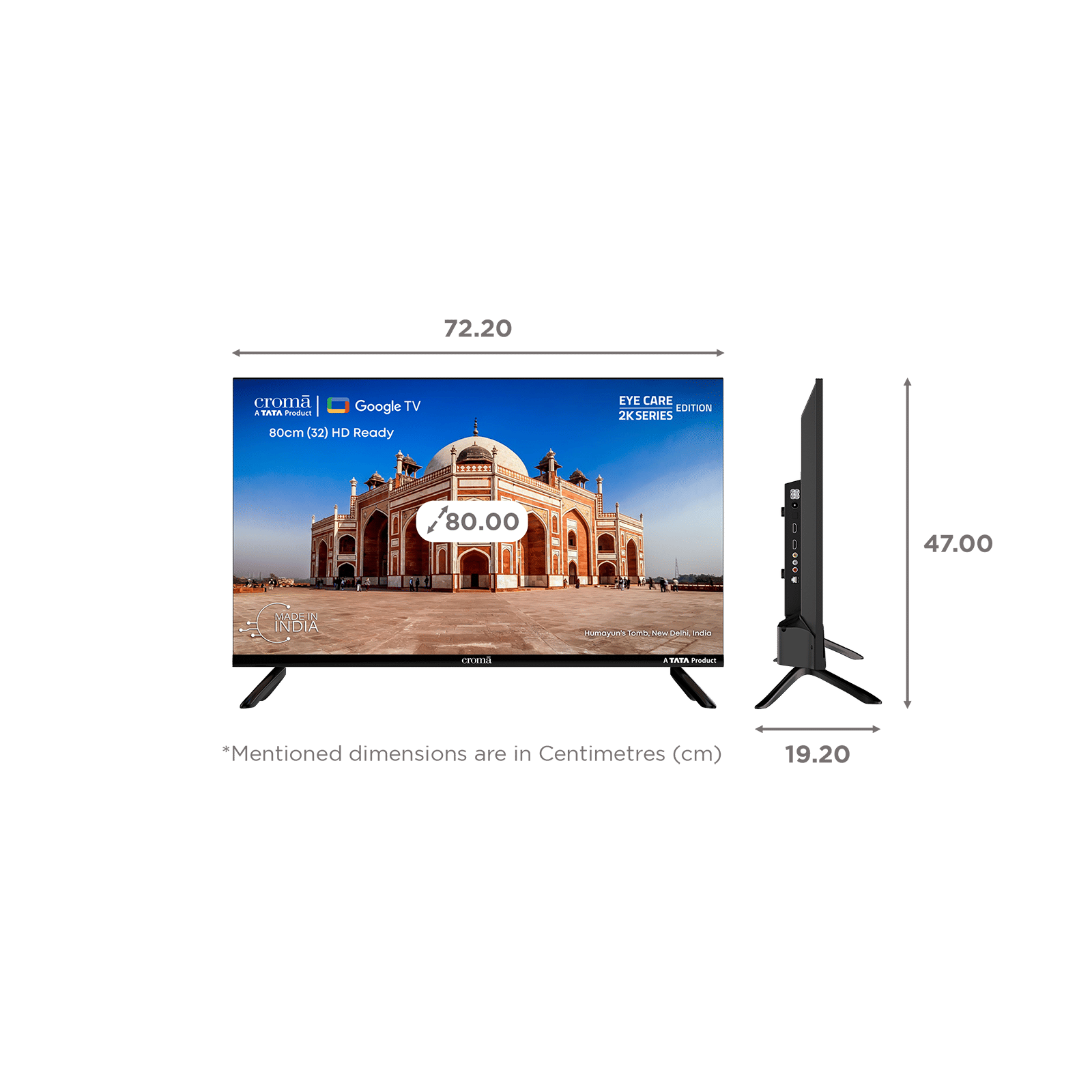 Croma 80 cm (32 inch) HD Ready LED Smart Google TV with A Plus Grade Panel_2