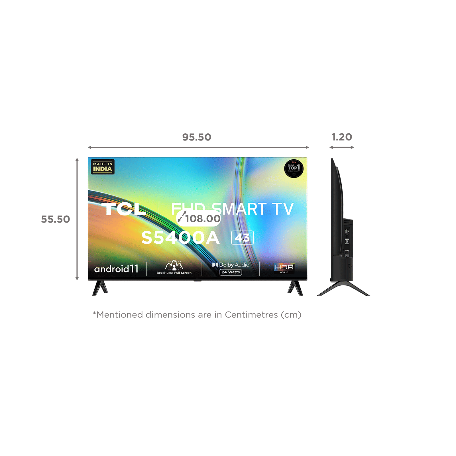 TCL 43S5400A 109 cm (43 inch) Full HD LED Smart Android TV with Dolby Audio (2023 model) TCL 43S5400A 109 cm (43 inch) Full HD LED Smart Android TV with Dolby Audio (2023 model)_2