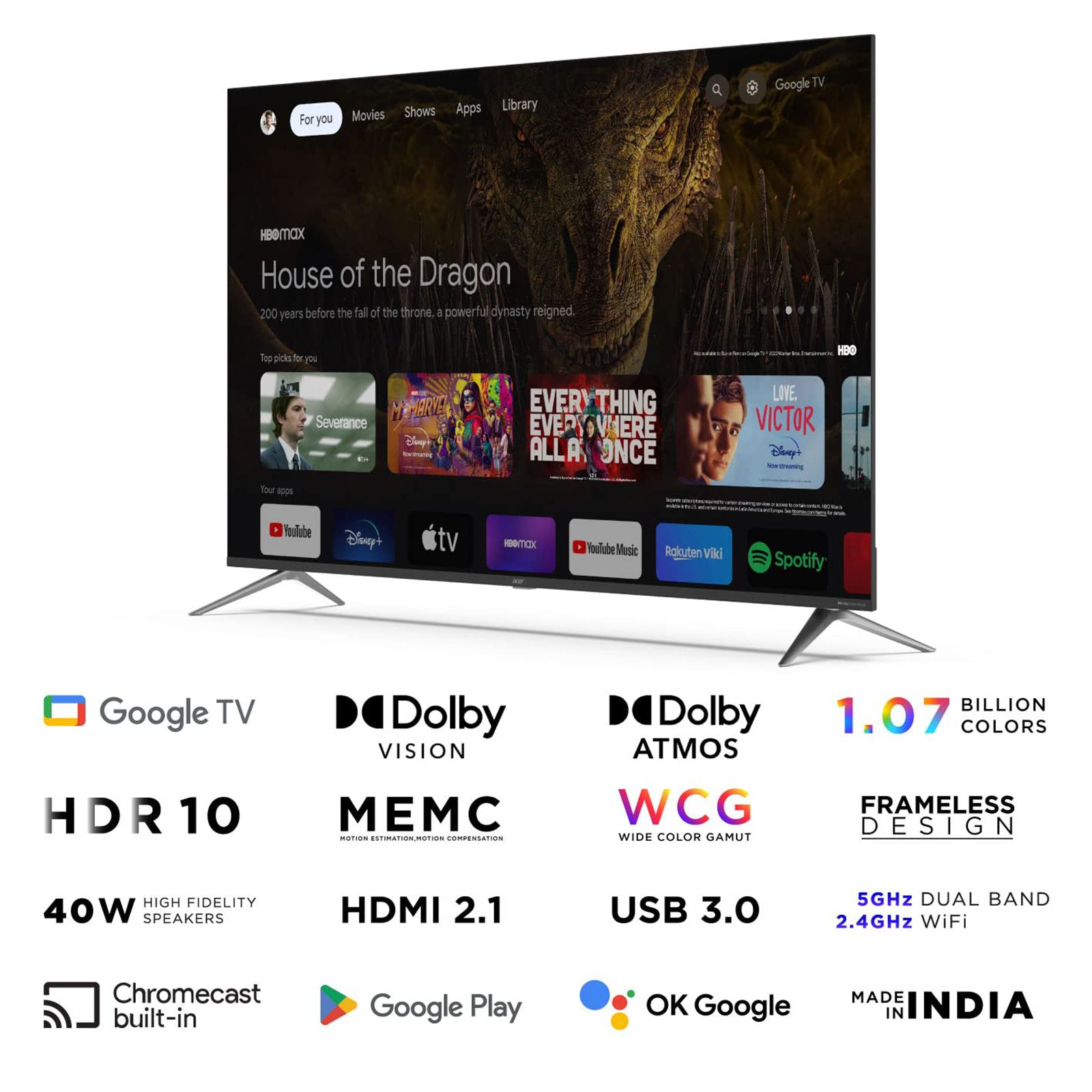 acer Advanced I Series 165 cm (65 inch) 4K Ultra HD LED Google TV with Dolby Vision and Dolby Audio (2023 model) acer Advanced I Series 165 cm (65 inch) 4K Ultra HD LED Google TV with Dolby Vision and Dolby Audio (2023 model)_13