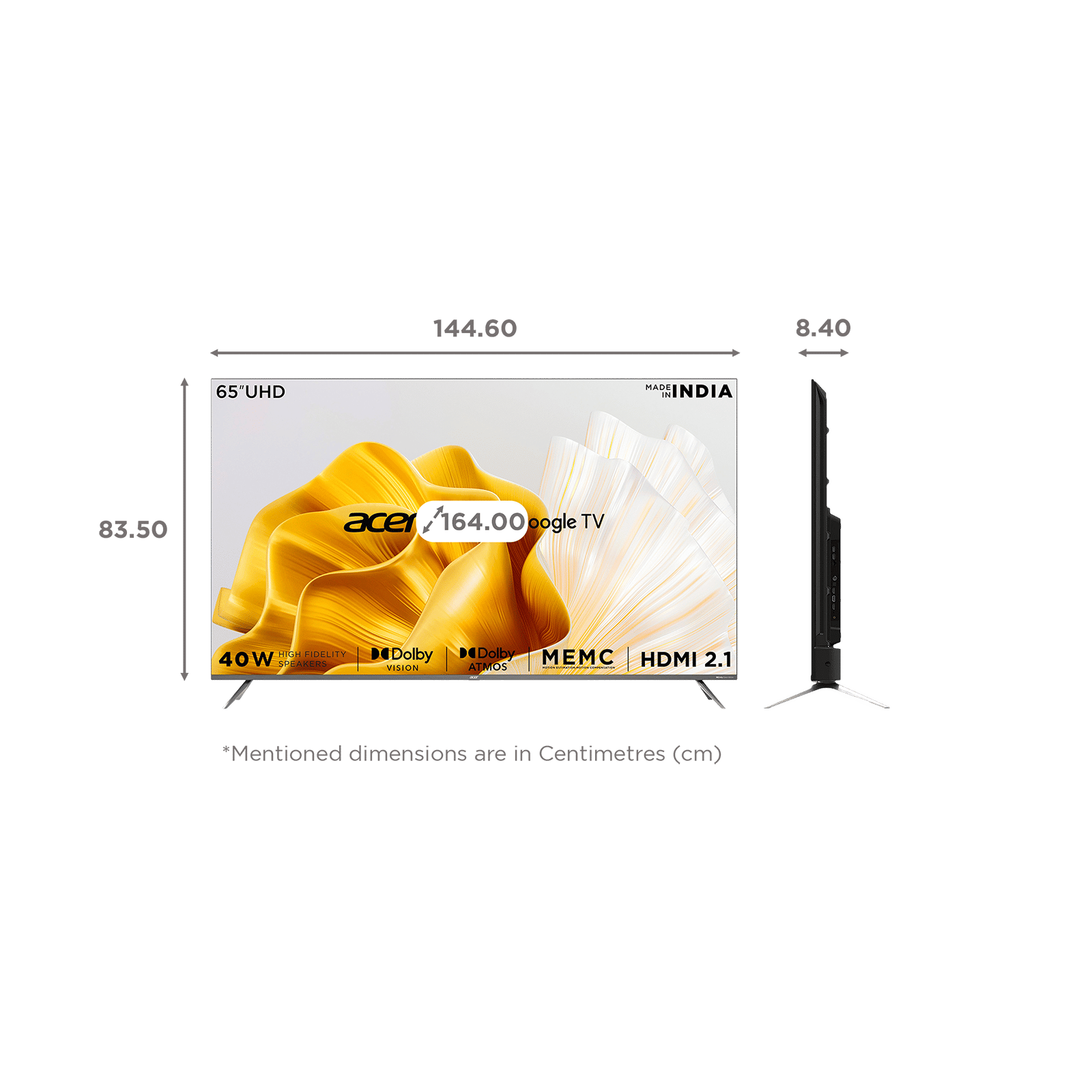 acer Advanced I Series 165 cm (65 inch) 4K Ultra HD LED Google TV with Dolby Vision and Dolby Audio (2023 model) acer Advanced I Series 165 cm (65 inch) 4K Ultra HD LED Google TV with Dolby Vision and Dolby Audio (2023 model)_2