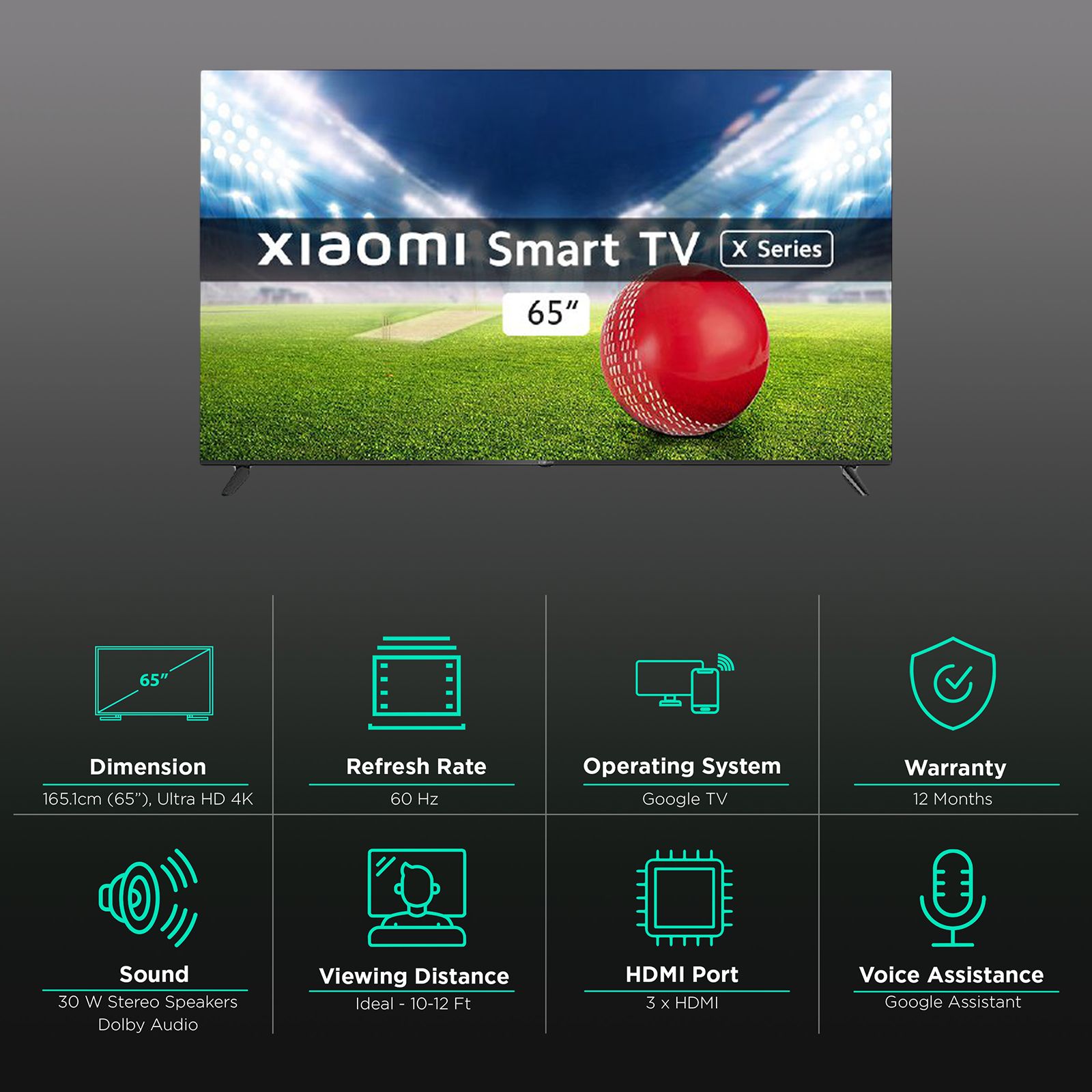 Xiaomi X Series 165 cm (65 inch) 4K Ultra HD LED Google TV with Dolby Vision & Dolby Audio (2023 model)_3