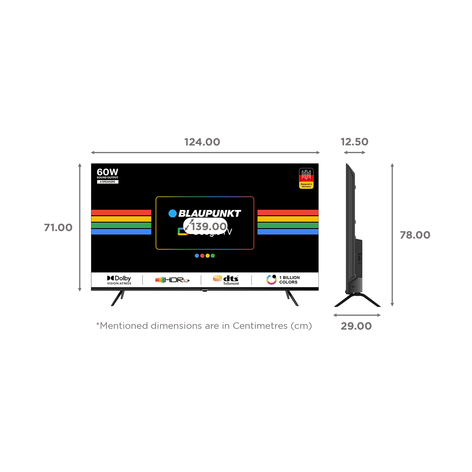 BLAUPUNKT CyberSound G2 140 cm (55 inch) LED 4K Ultra HD Google TV with Dolby Atmos (2023 model) BLAUPUNKT CyberSound G2 140 cm (55 inch) LED 4K Ultra HD Google TV with Dolby Atmos (2023 model)_2