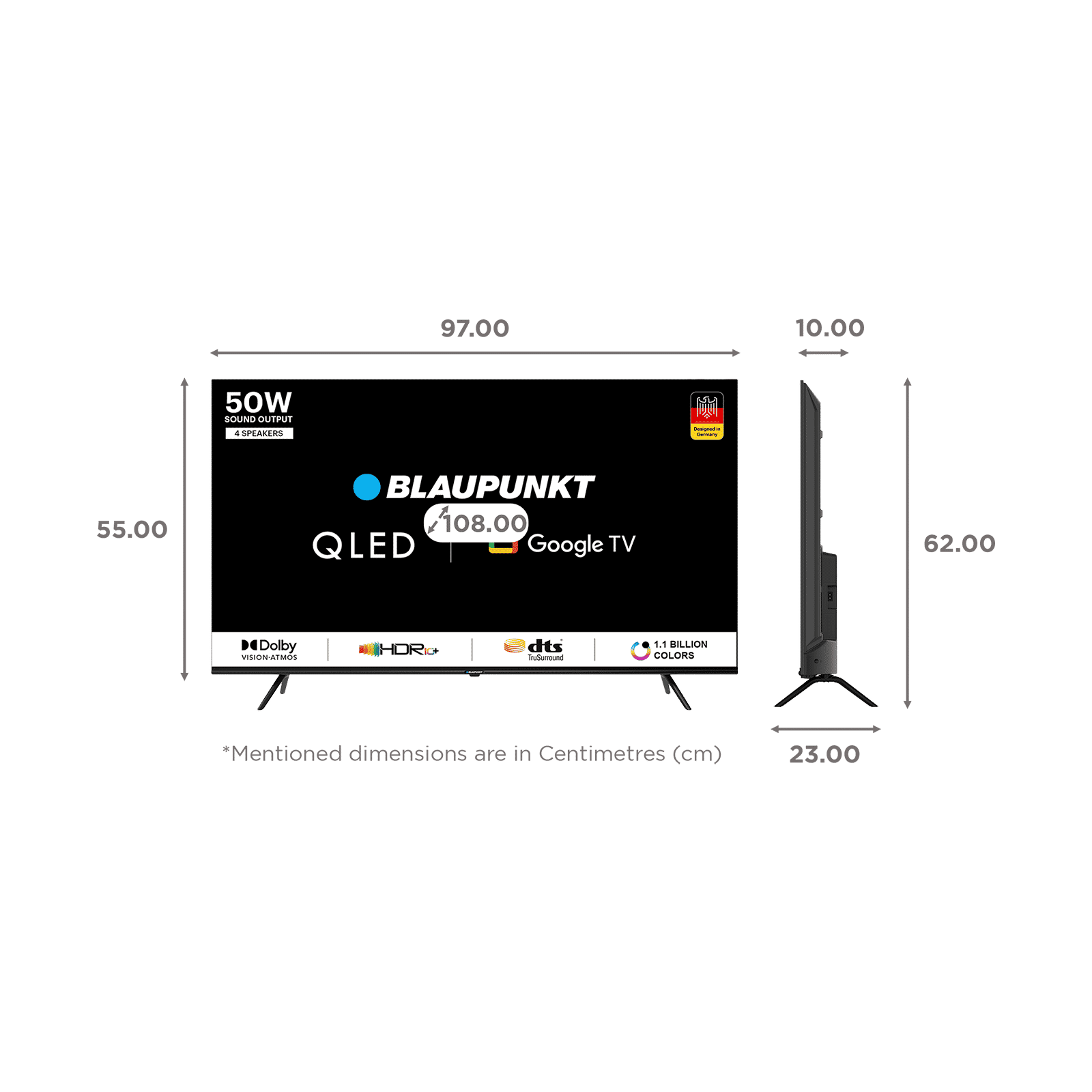 BLAUPUNKT Quantum Dot 109 cm (43 inch) QLED 4K Ultra HD Google TV with DTS TruSurround (2023 model)_2