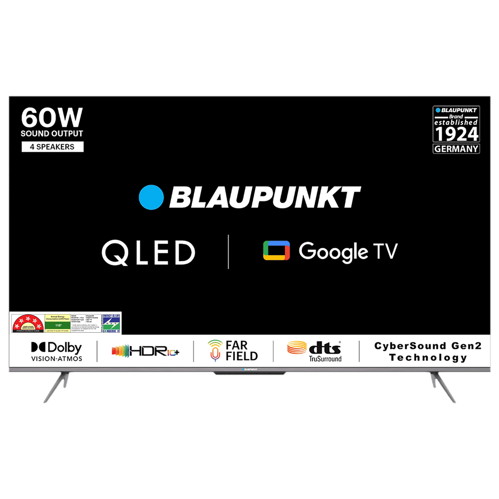 BLAUPUNKT 50QD7010 127 cm (50 inch) 4 Star QLED 4K Ultra HD Google TV with Dolby Vision and Dolby Atmos (2022 model) BLAUPUNKT 50QD7010 127 cm (50 inch) 4 Star QLED 4K Ultra HD Google TV with Dolby Vision and Dolby Atmos (2022 model)_1