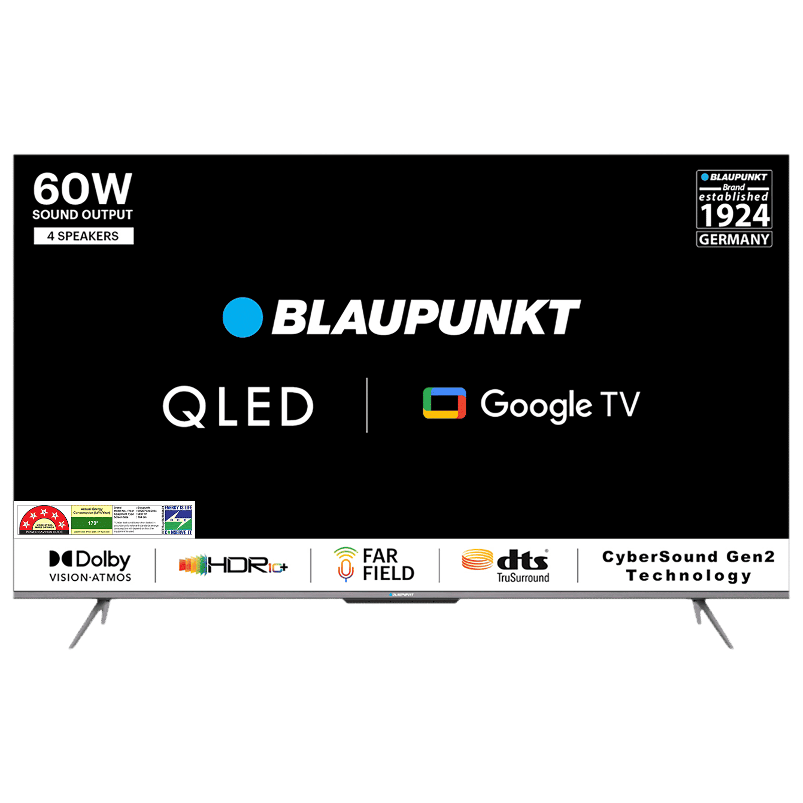 BLAUPUNKT 65QD7030 165 cm (65 inch) QLED 4K Ultra HD Google TV with Quantum Dot Technology (2022 model) BLAUPUNKT 65QD7030 165 cm (65 inch) QLED 4K Ultra HD Google TV with Quantum Dot Technology (2022 model)_1