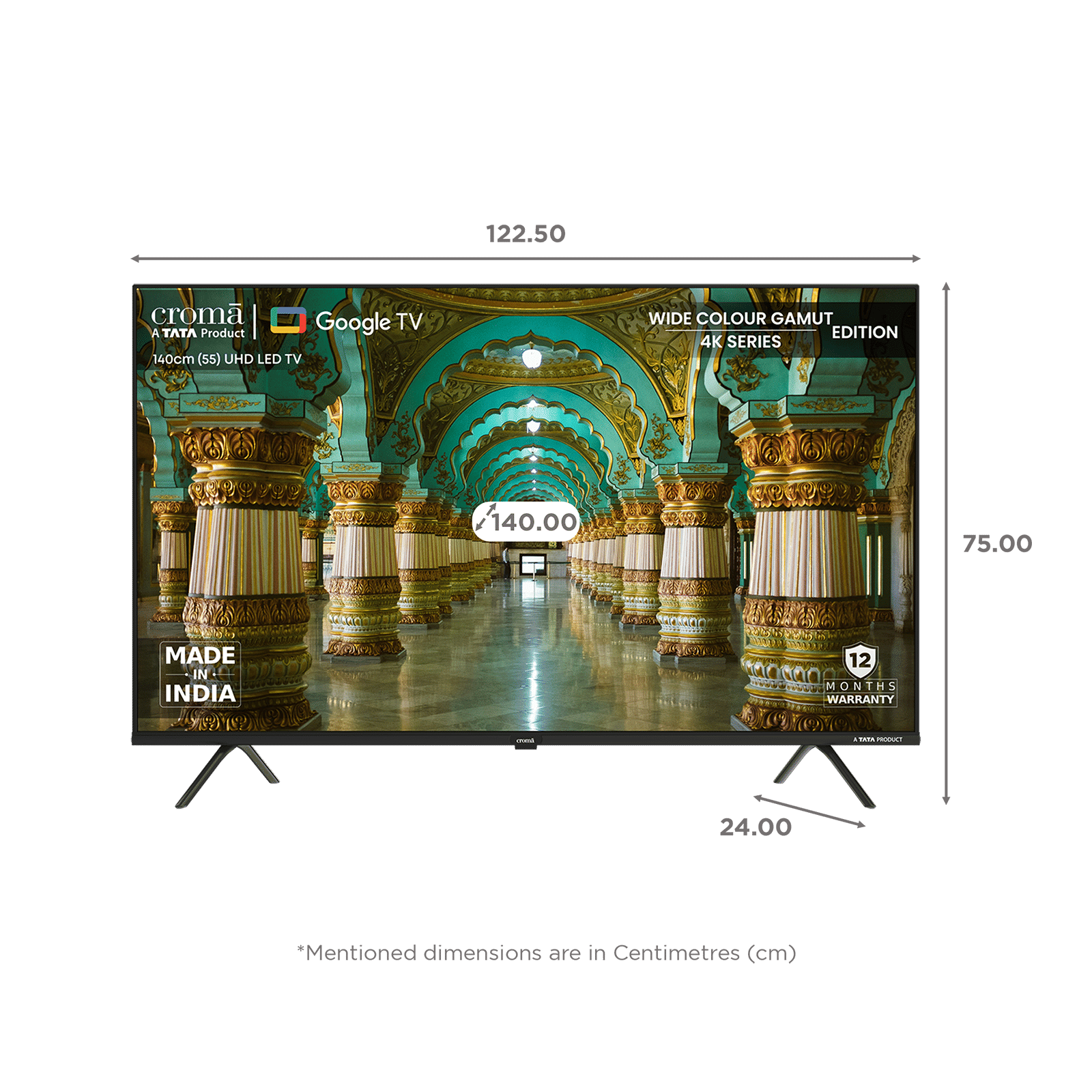 Croma 140 cm (55 inch) QLED 4K Ultra HD Google TV with Dolby Vision & Dolby Atmos Croma 140 cm (55 inch) QLED 4K Ultra HD Google TV with Dolby Vision & Dolby Atmos_2