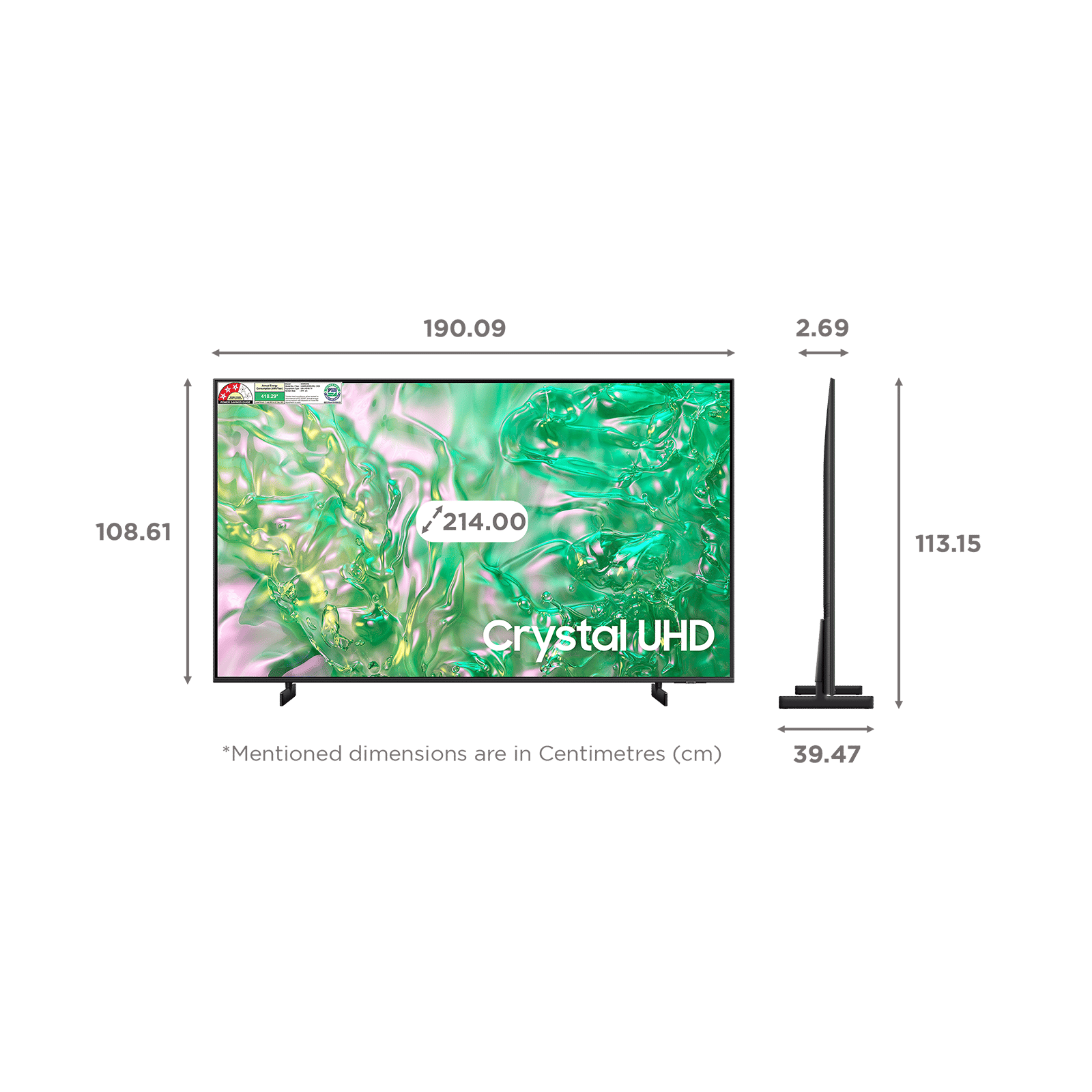 SAMSUNG DU8300 215 cm (85 inch) 4K Ultra HD LED Smart Tizen TV with Dynamic Crystal Color(2024 model) SAMSUNG DU8300 215 cm (85 inch) 4K Ultra HD LED Smart Tizen TV with Dynamic Crystal Color(2024 model)_2