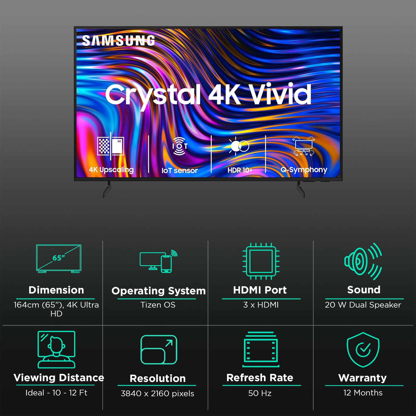 SAMSUNG DUE70 165 cm (65 inch) 4K Ultra HD LED Tizen OS TV with Crystal Processor 4K SAMSUNG DUE70 165 cm (65 inch) 4K Ultra HD LED Tizen OS TV with Crystal Processor 4K_3