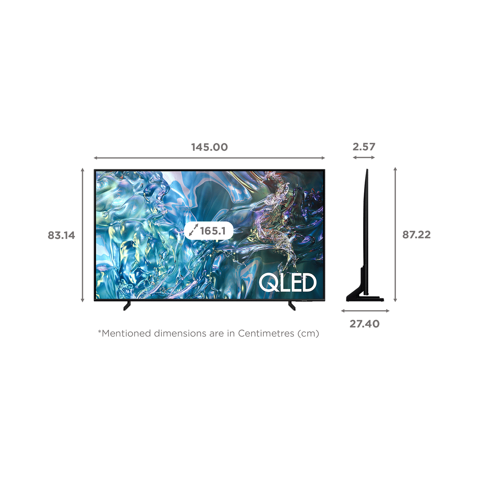 SAMSUNG Q60D 165 cm (65 inch) QLED 4K Ultra HD Smart Tizen TV with 4K Upscaling (2024 model) SAMSUNG Q60D 165 cm (65 inch) QLED 4K Ultra HD Smart Tizen TV with 4K Upscaling (2024 model)_2