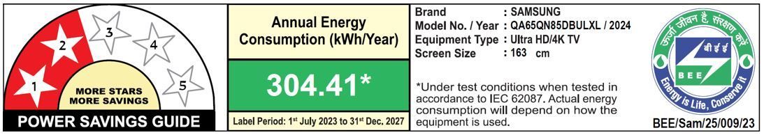 SAMSUNG QN85D 165 cm (65 inch) Neo QLED 4K Ultra HD Smart Tizen TV with Quantum Matrix Technology (2024 model) SAMSUNG QN85D 165 cm (65 inch) Neo QLED 4K Ultra HD Smart Tizen TV with Quantum Matrix Technology (2024 model)_5