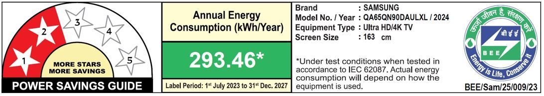 SAMSUNG QN90D 165 cm (65 inch) Neo QLED 4K Ultra HD Smart Tizen TV with Quantum Matrix Technology (2024 model)_4