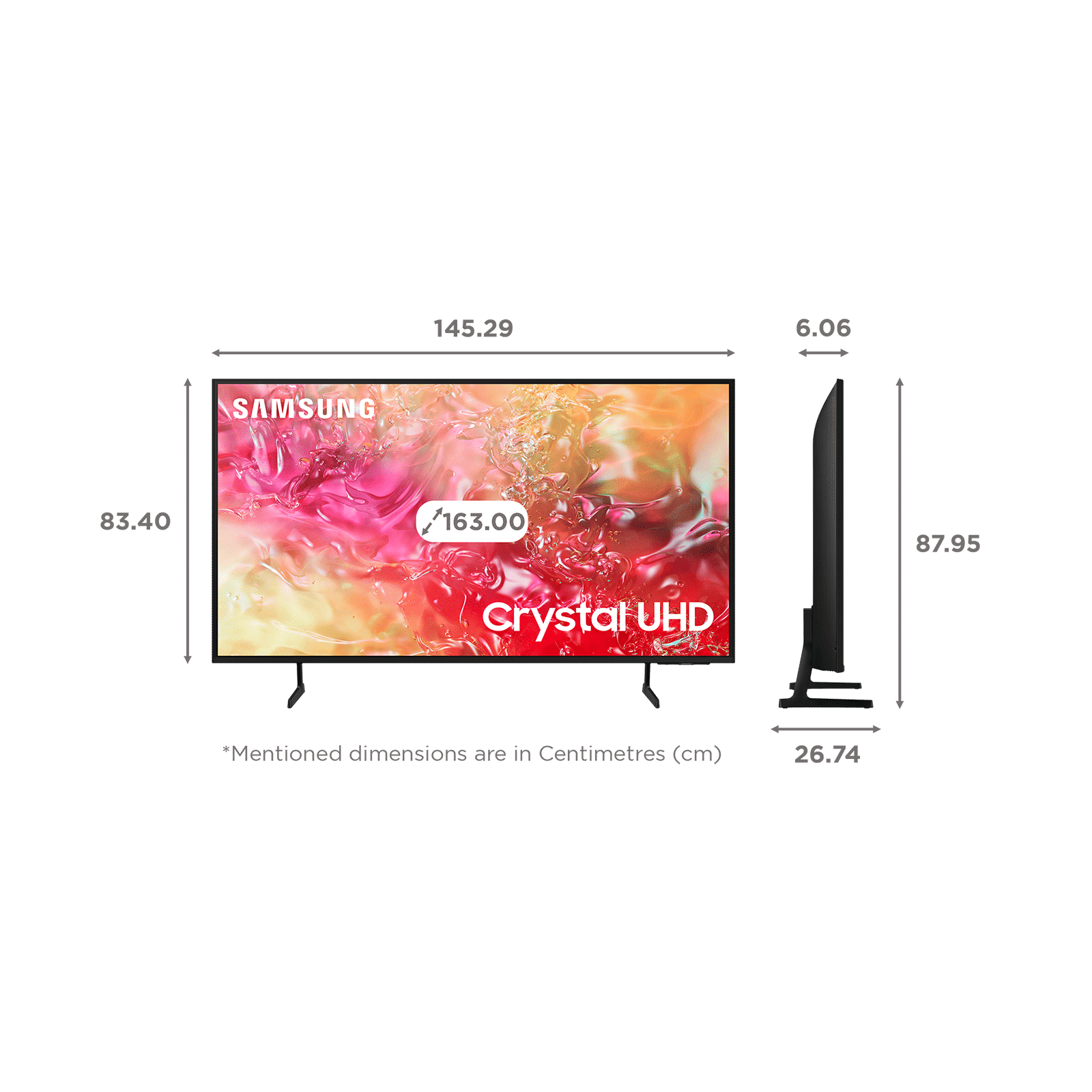 SAMSUNG DU7700 165 cm (65 inch) 4K Ultra HD LED Smart Tizen TV with Motion Xcelerator (2024 model)_2
