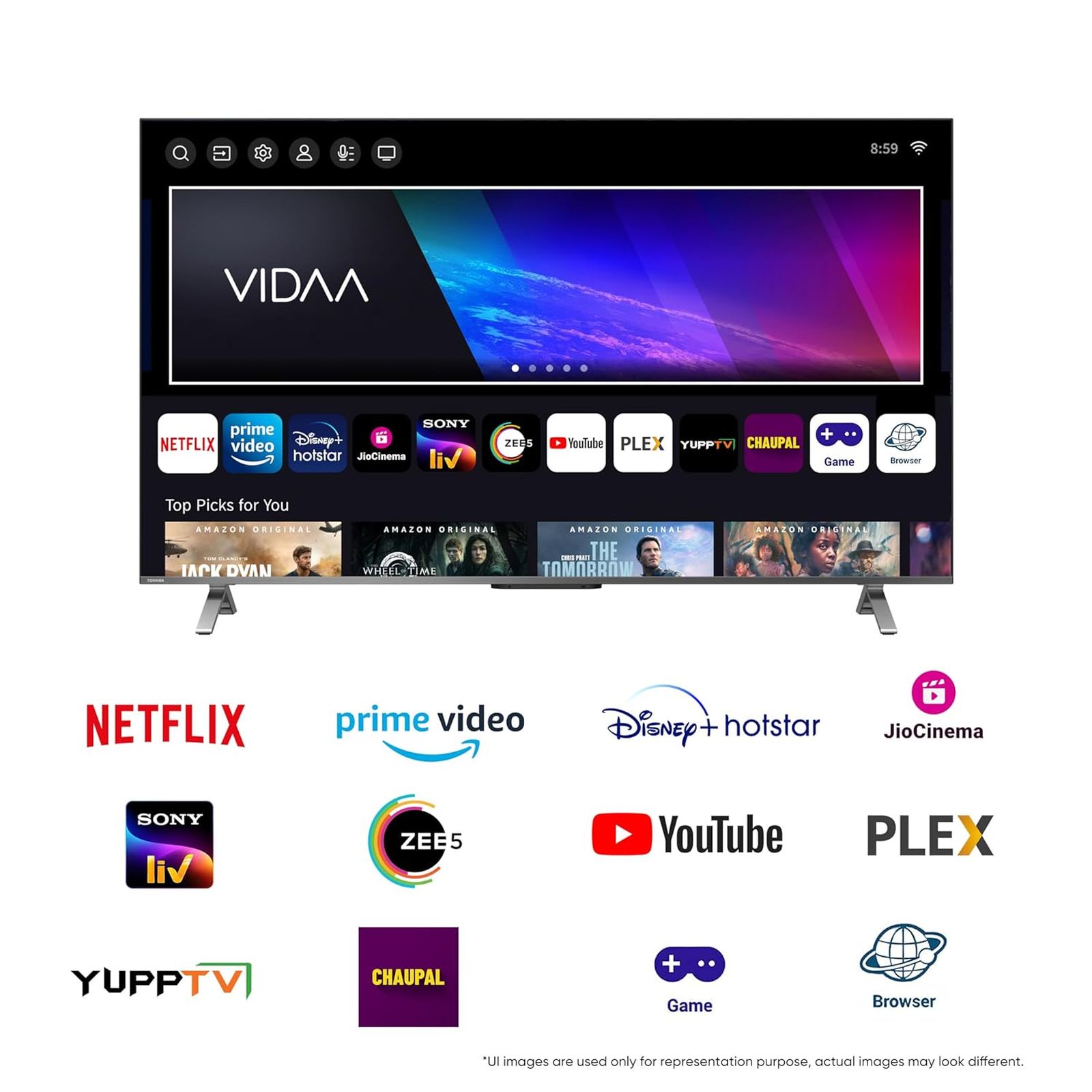 TOSHIBA M650MP 165 cm (65 inch) 4K Ultra HD QLED Smart VIDAA TV with Built-in Google Assistant (2023 model) TOSHIBA M650MP 165 cm (65 inch) 4K Ultra HD QLED Smart VIDAA TV with Built-in Google Assistant (2023 model)_10
