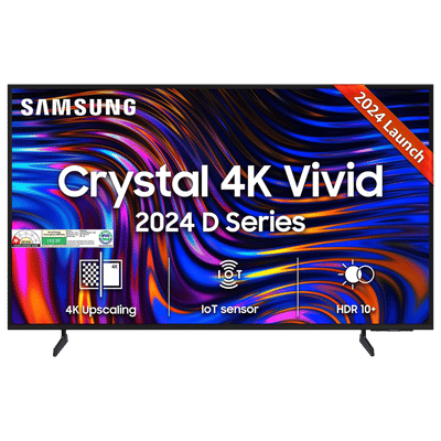 SAMSUNG DUE70 109 cm (43 inch) 4K Ultra HD
                      LED Tizen OS TV with Crystal Processor 4K