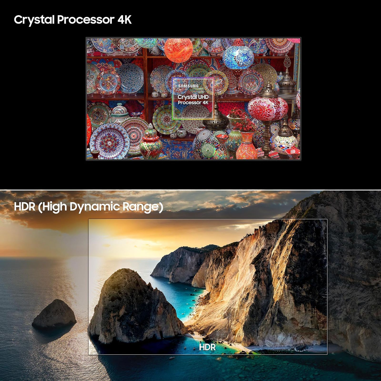 SAMSUNG DUE70 109 cm (43 inch) 1 Star 4K Ultra HD LED Tizen OS TV with Crystal Processor 4K_8