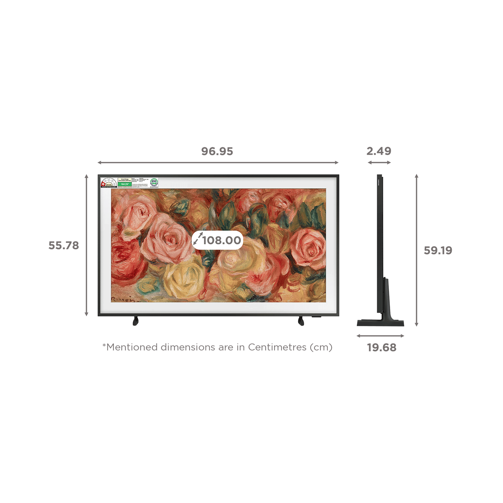 SAMSUNG The Frame 109 cm (43 inch) 4K Ultra Smart HD QLED Smart Tizen TV with Dolby Audio Technology (2024 model)_2