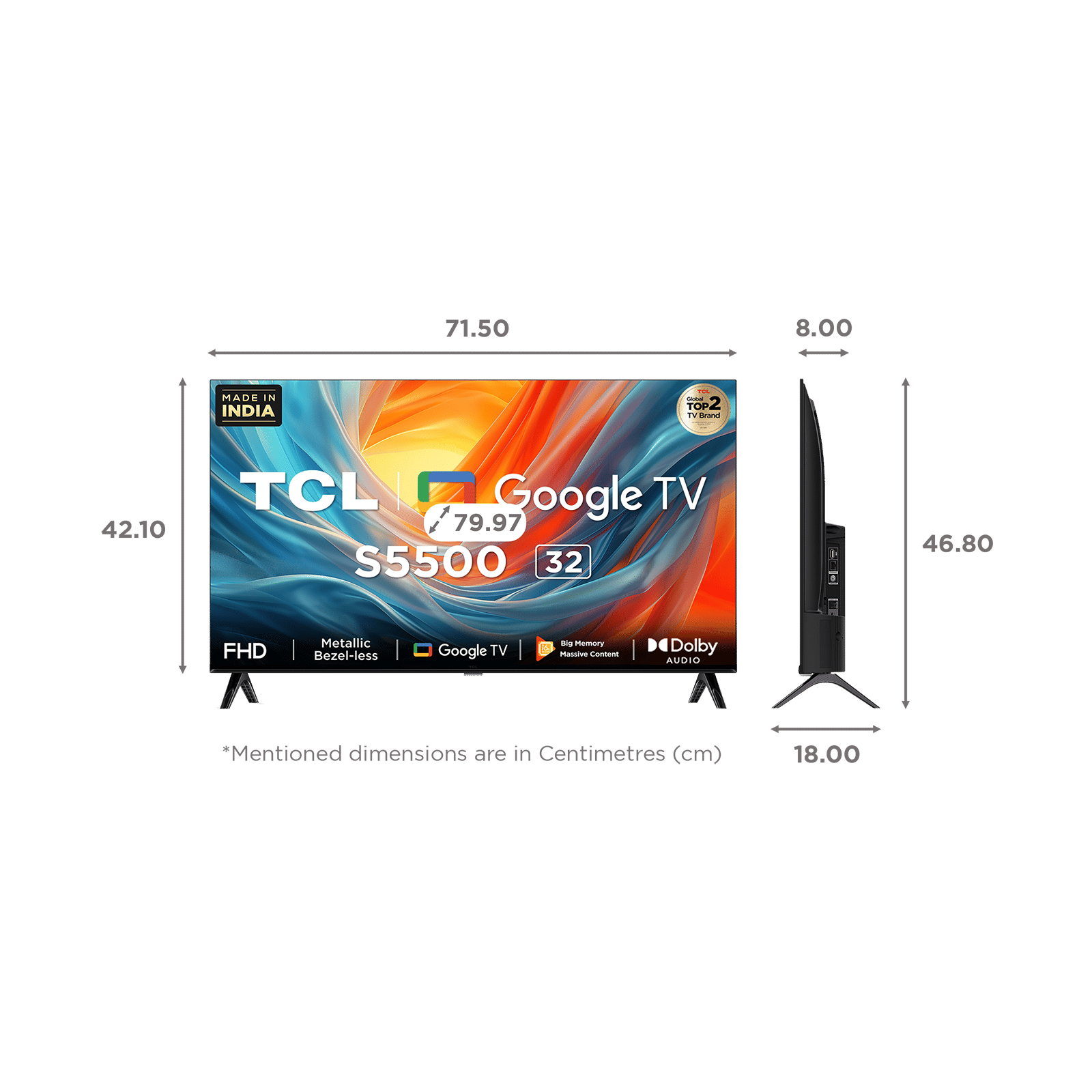 TCL S Series 80 cm (32 inch) Full HD LED Smart Google TV with Dolby Audio (2024 model) TCL S Series 80 cm (32 inch) Full HD LED Smart Google TV with Dolby Audio (2024 model)_2