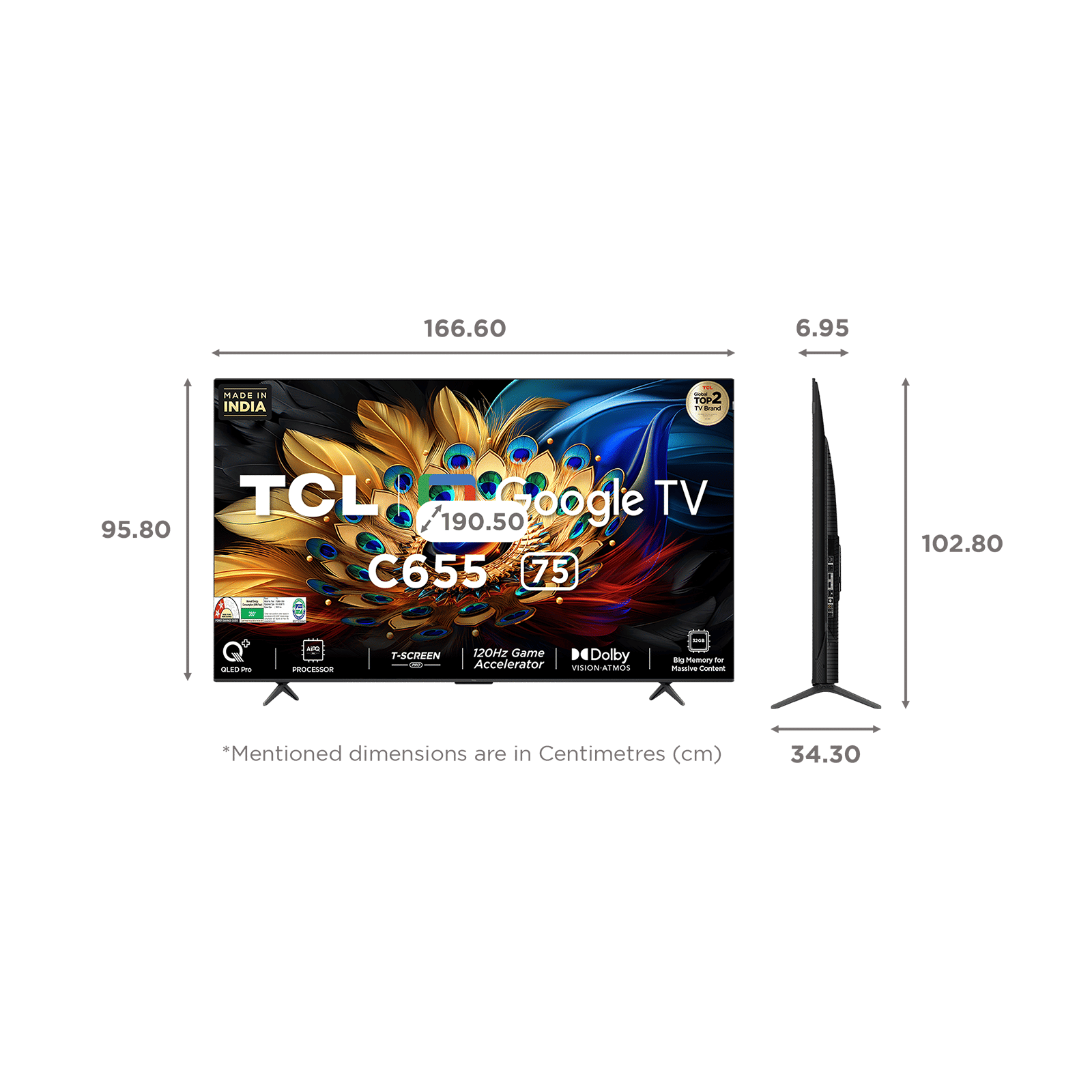 TCL C655 190 cm (75 inch) QLED 4K Ultra HD Google TV with Dolby Vision (2024 model) TCL C655 190 cm (75 inch) QLED 4K Ultra HD Google TV with Dolby Vision (2024 model)_2