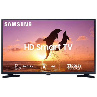 SAMSUNG T4380A Series 80 cm (32 inch) HD
                      Ready LED Smart Tizen TV with PurColor (2022
                      model)