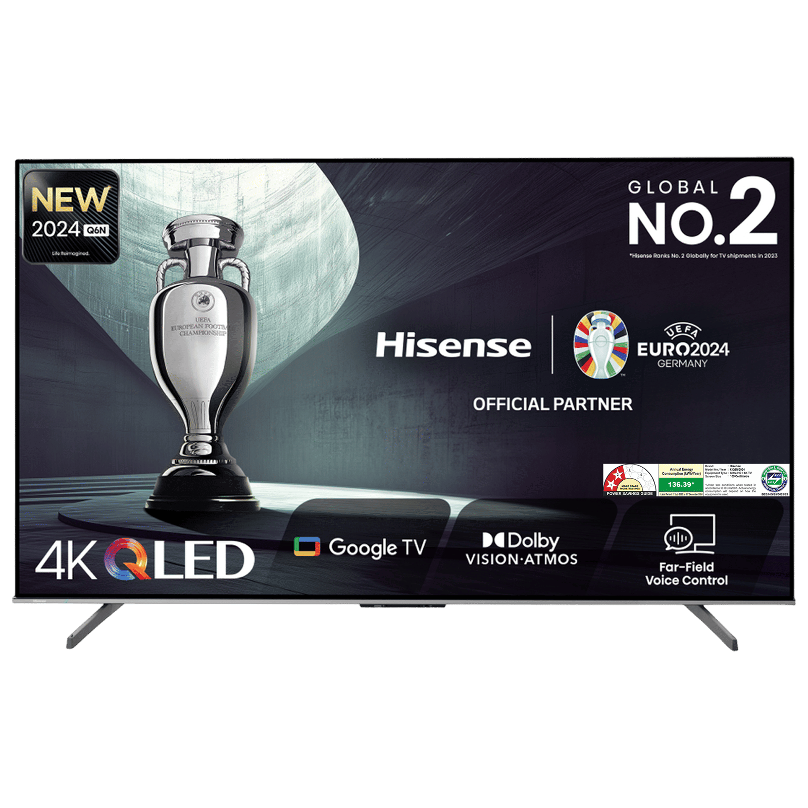 Hisense Q6N 109 cm (43 inch) QLED 4K Ultra HD Smart Google TV with 4K AI Upscaler (2024 model) Hisense Q6N 109 cm (43 inch) QLED 4K Ultra HD Smart Google TV with 4K AI Upscaler (2024 model)_1